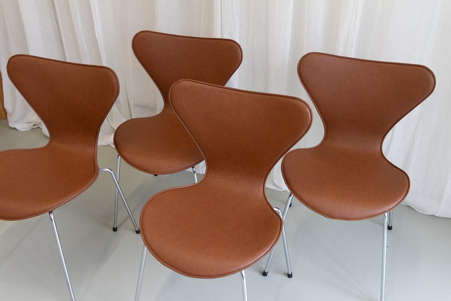 Series 7 Chairs By Arne Jacobsen For Fritz Hansen, 2000s. Set Of 4. photo buy