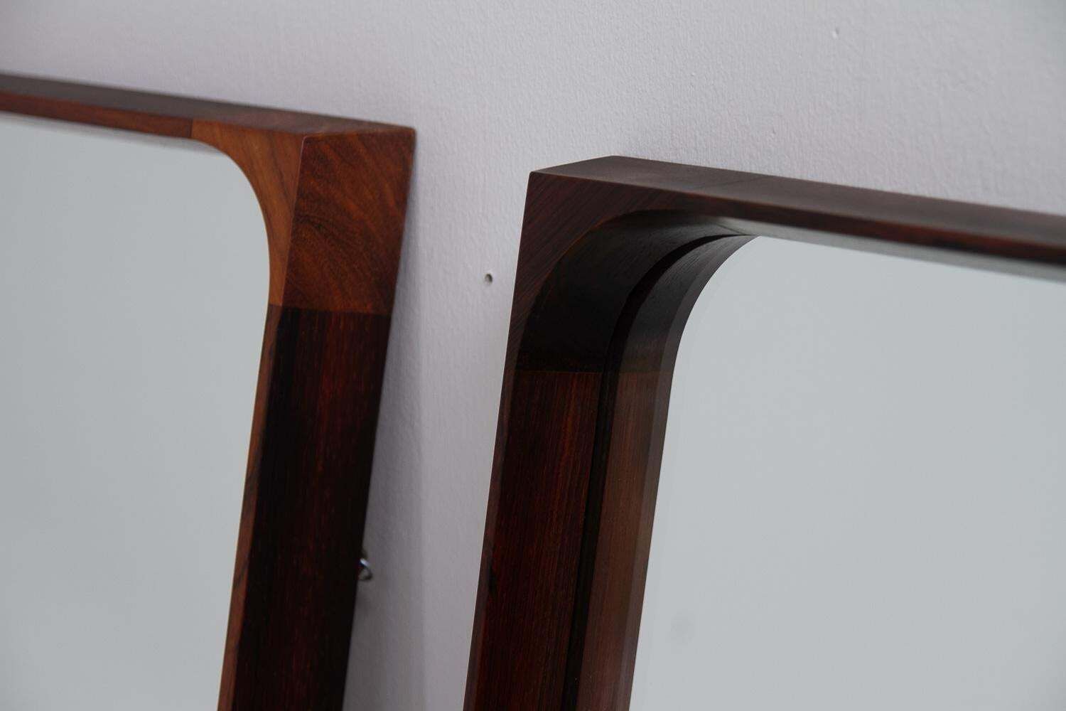 Danish Modern Rosewood Mirrors By Niels Clausen For Nc Møbler, 1960s. Set Of 2. photo Home Decor