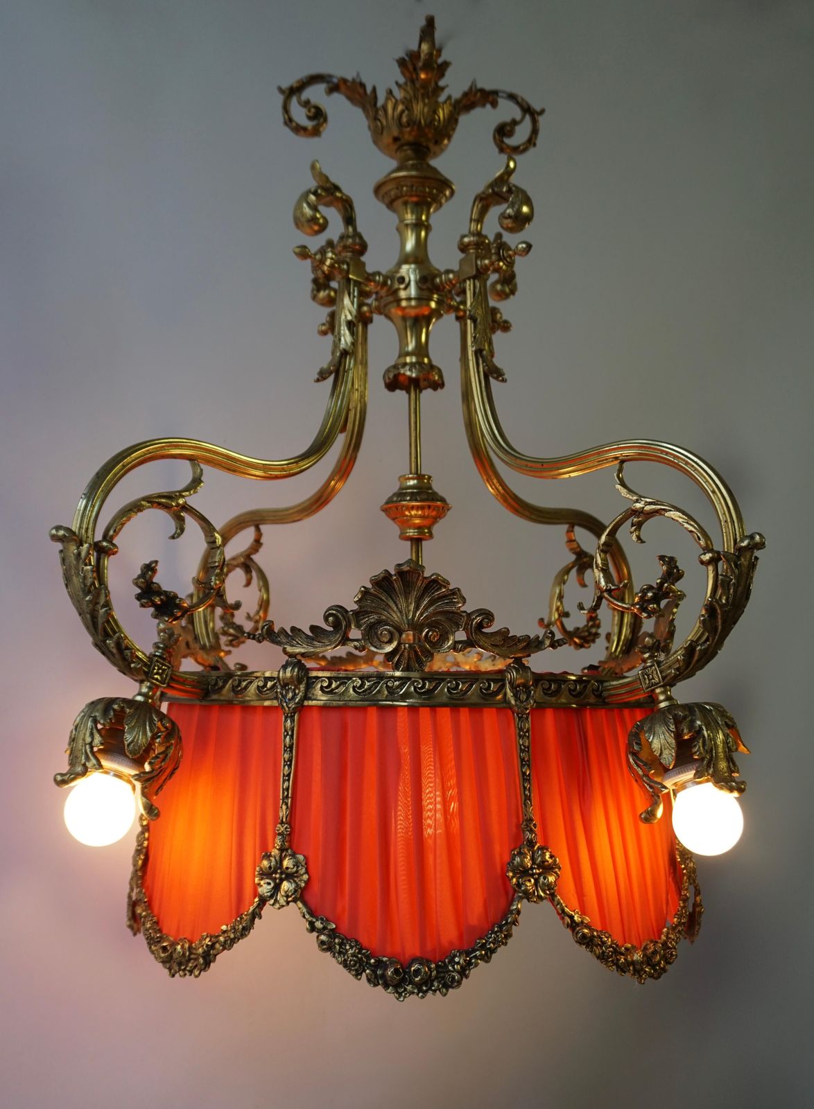 Beautiful Palatial Bronze Chandelier In The Shape Of A Crown photo buy