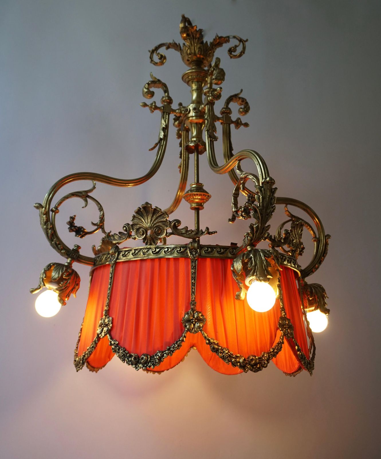 photo for sale Beautiful Palatial Bronze Chandelier In The Shape Of A Crown