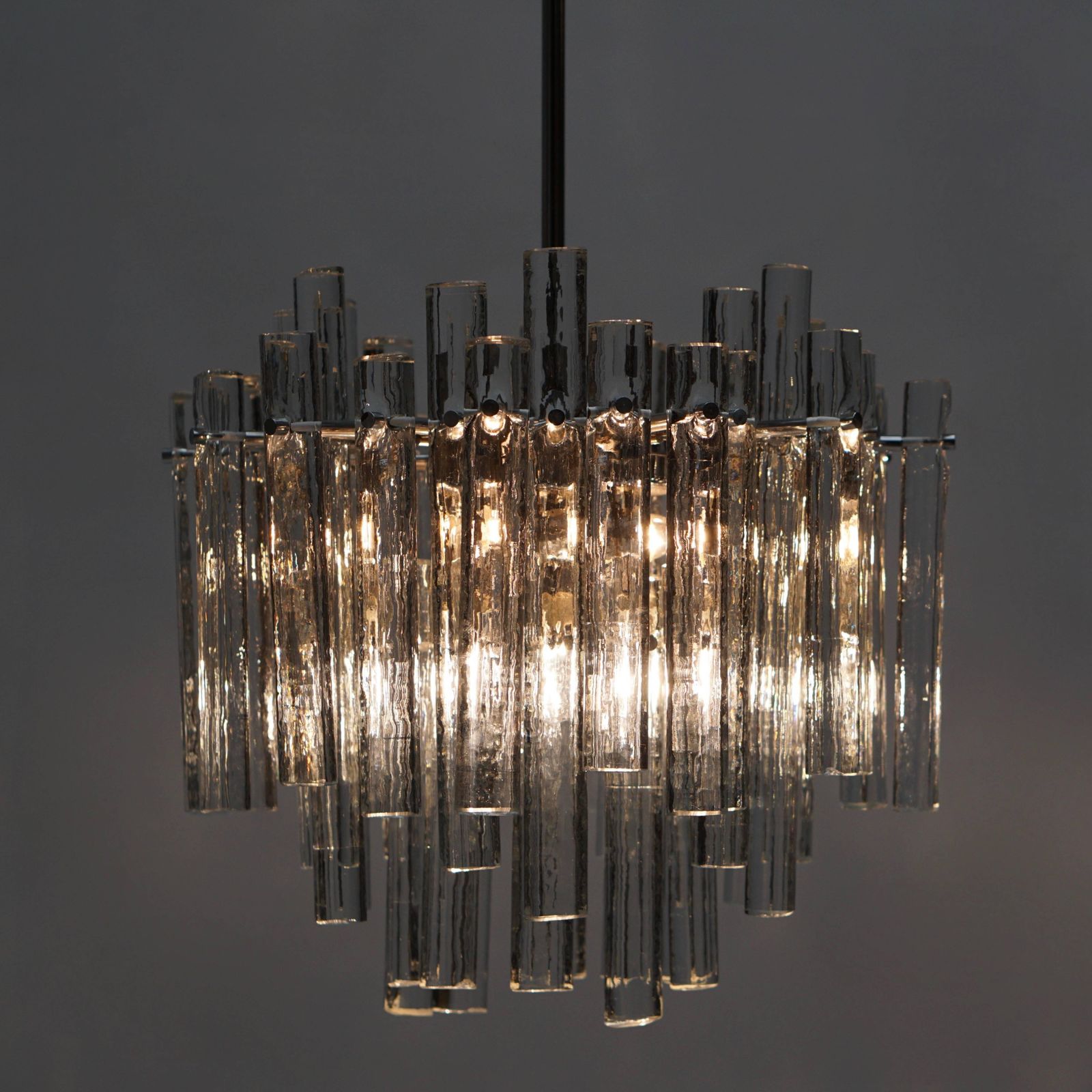 Gilt Metal Crystal Glass Chandelier By Kinkeldey photo buy