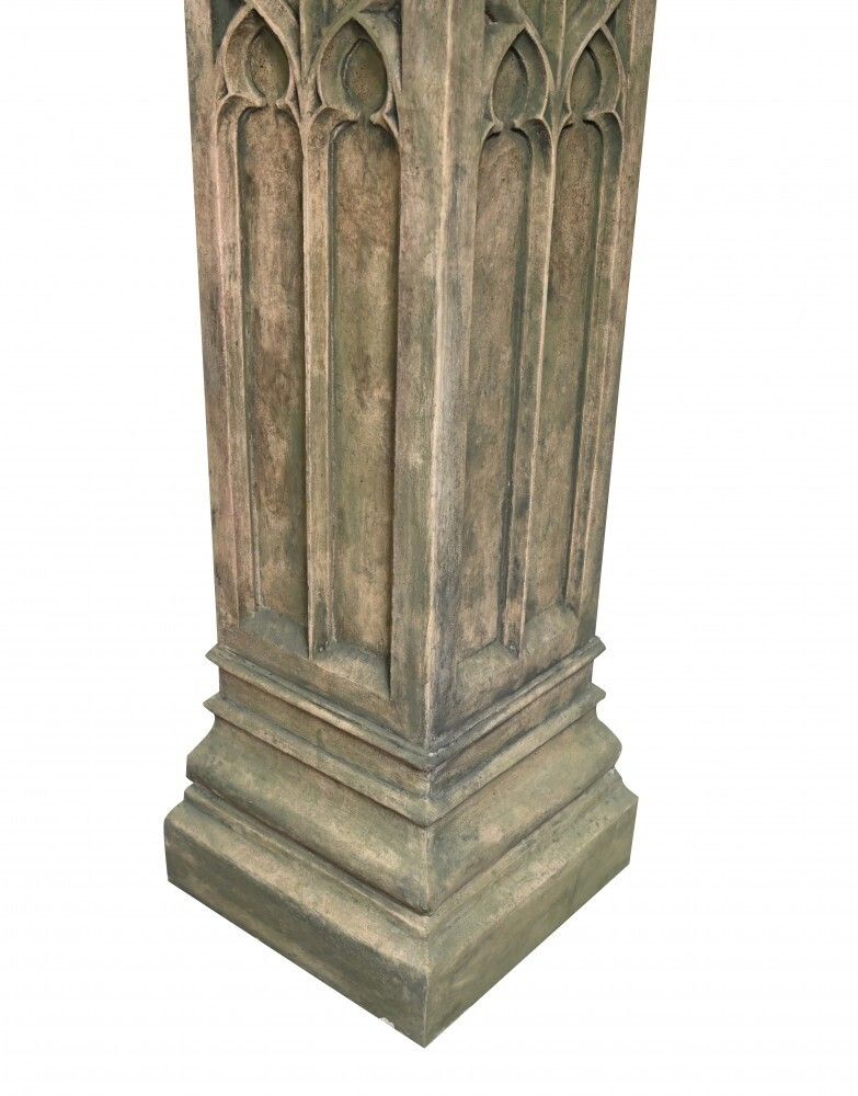English Gothic Pedestal Column Garden Stone Table photo for sale