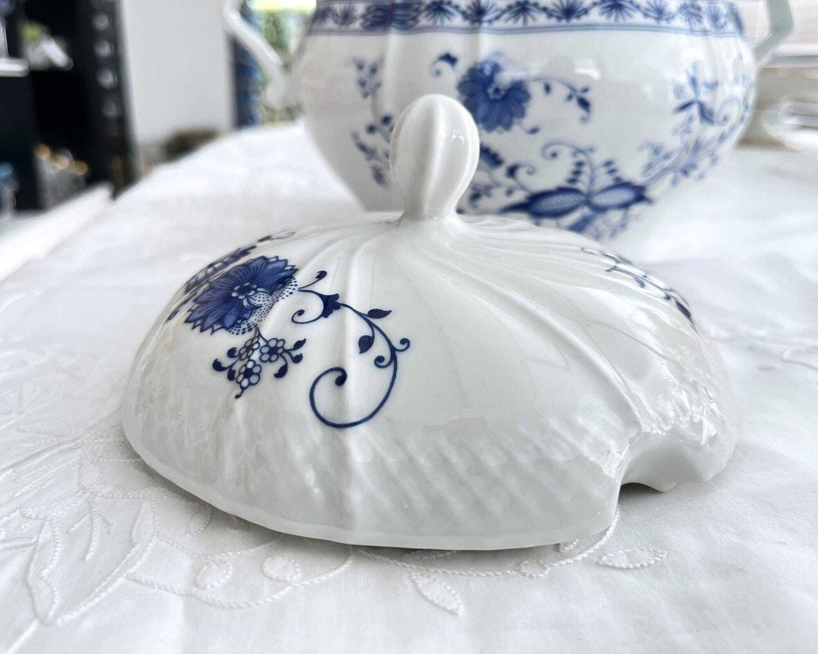 Blauw Witte Terrine | 1 Stuk | Soepterrine | Gesigneerd Bavaria photo buy