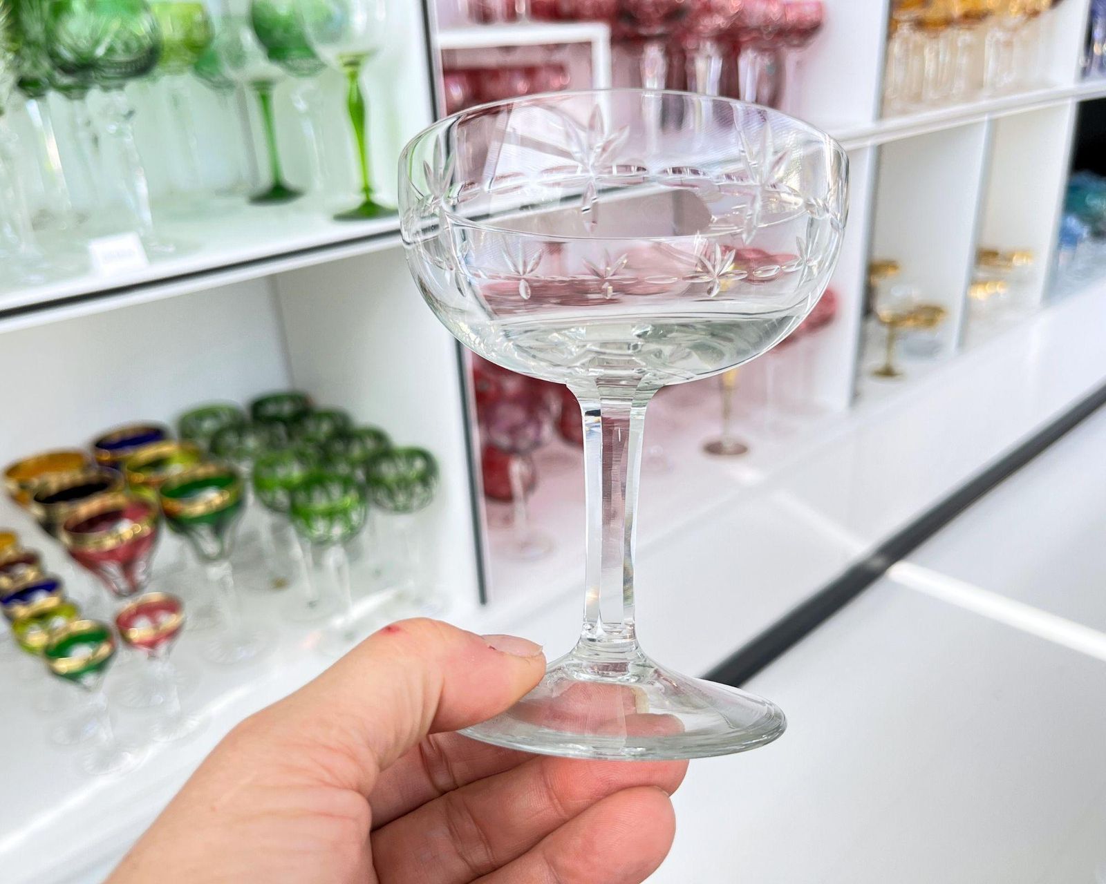 Antieke Champagnecoupes | 6 Stuks | Franse Stipdecoraties photo buy