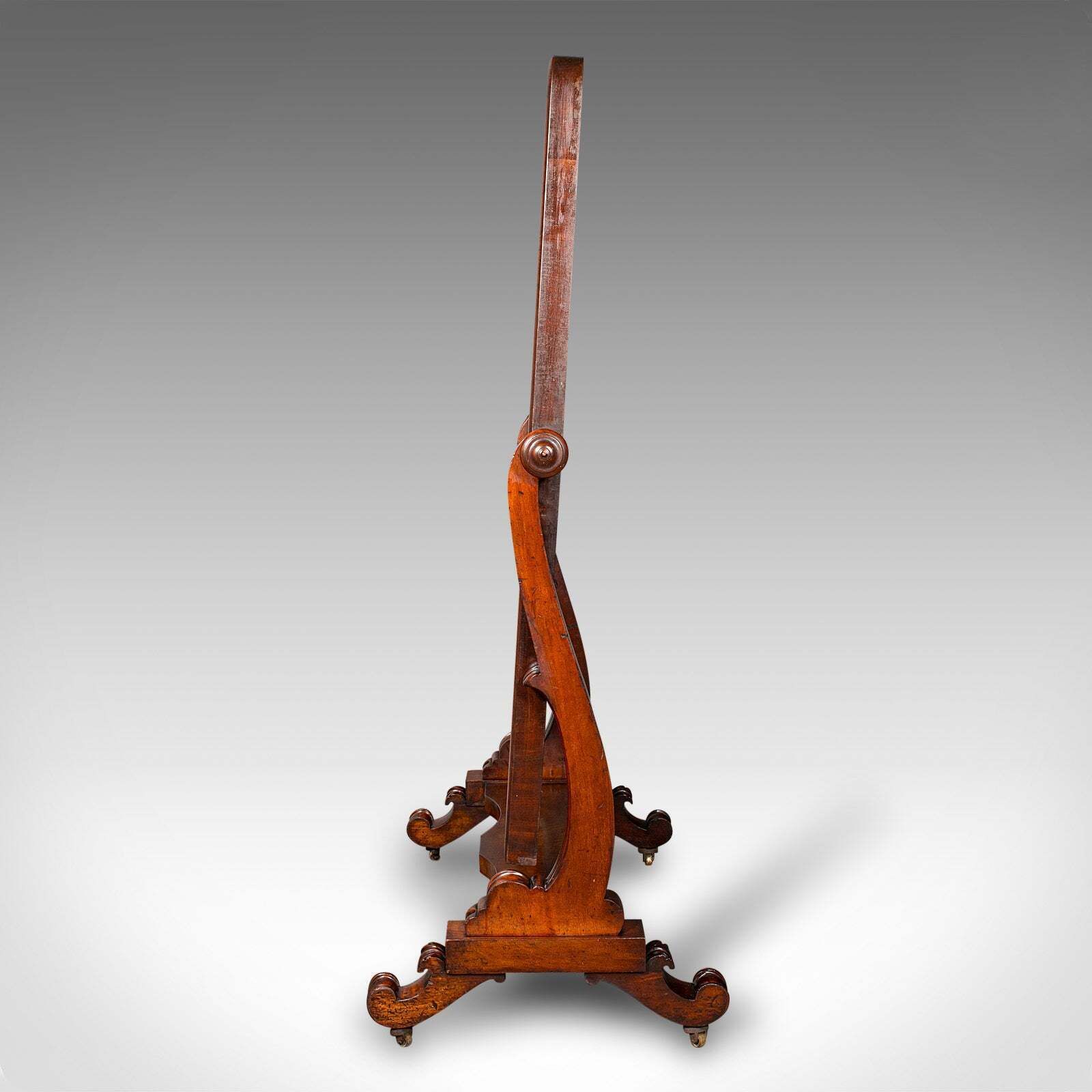 Tall Antique Gentleman’s Outfitters Dressing Mirror, Cheval, Victorian, C.1840 photo 3011.0