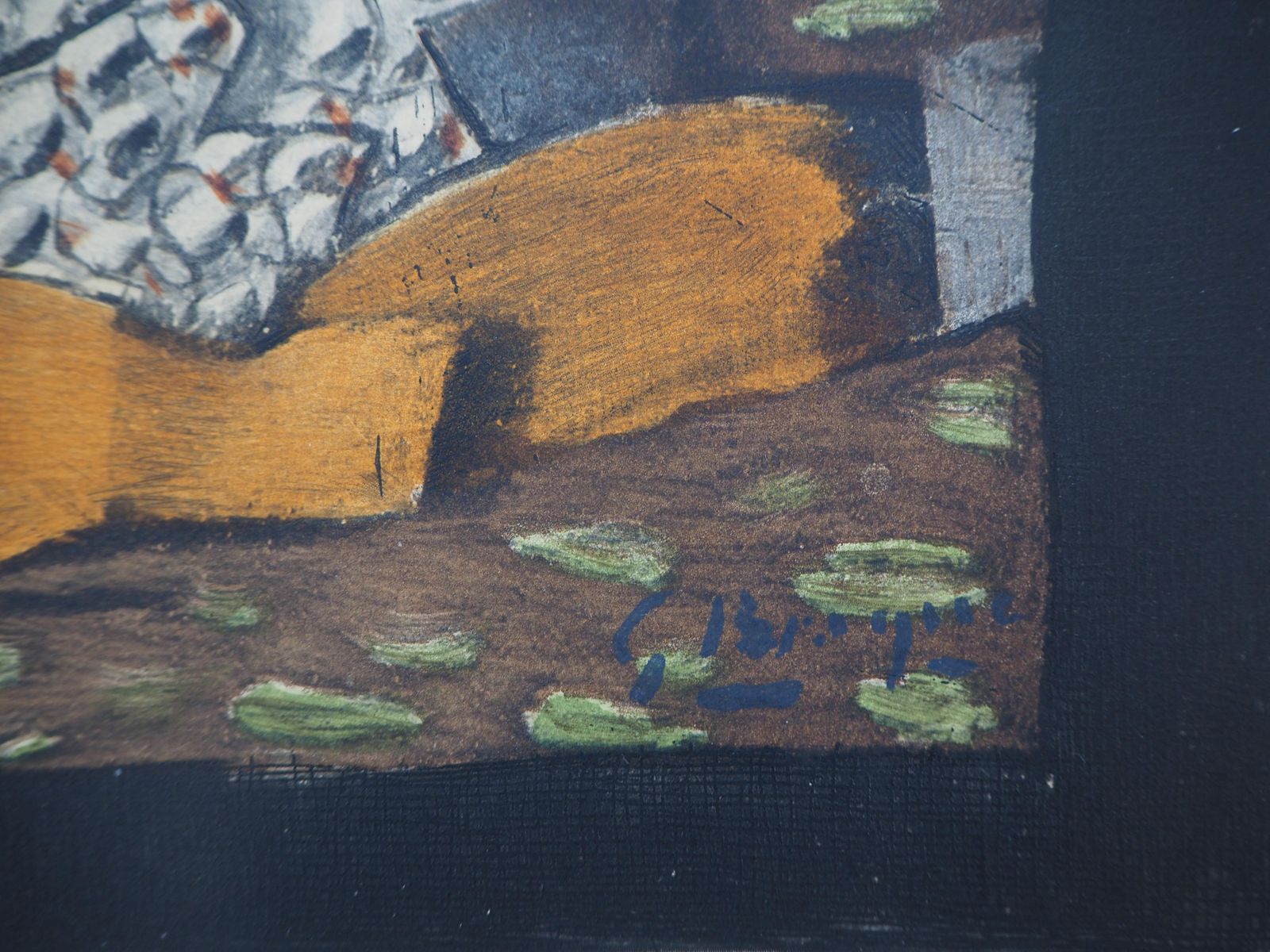 Georges Braque Still Life With Glass And Pipe   Original Etching (Catalog Orozco # Eas 781)1959 photo furniture