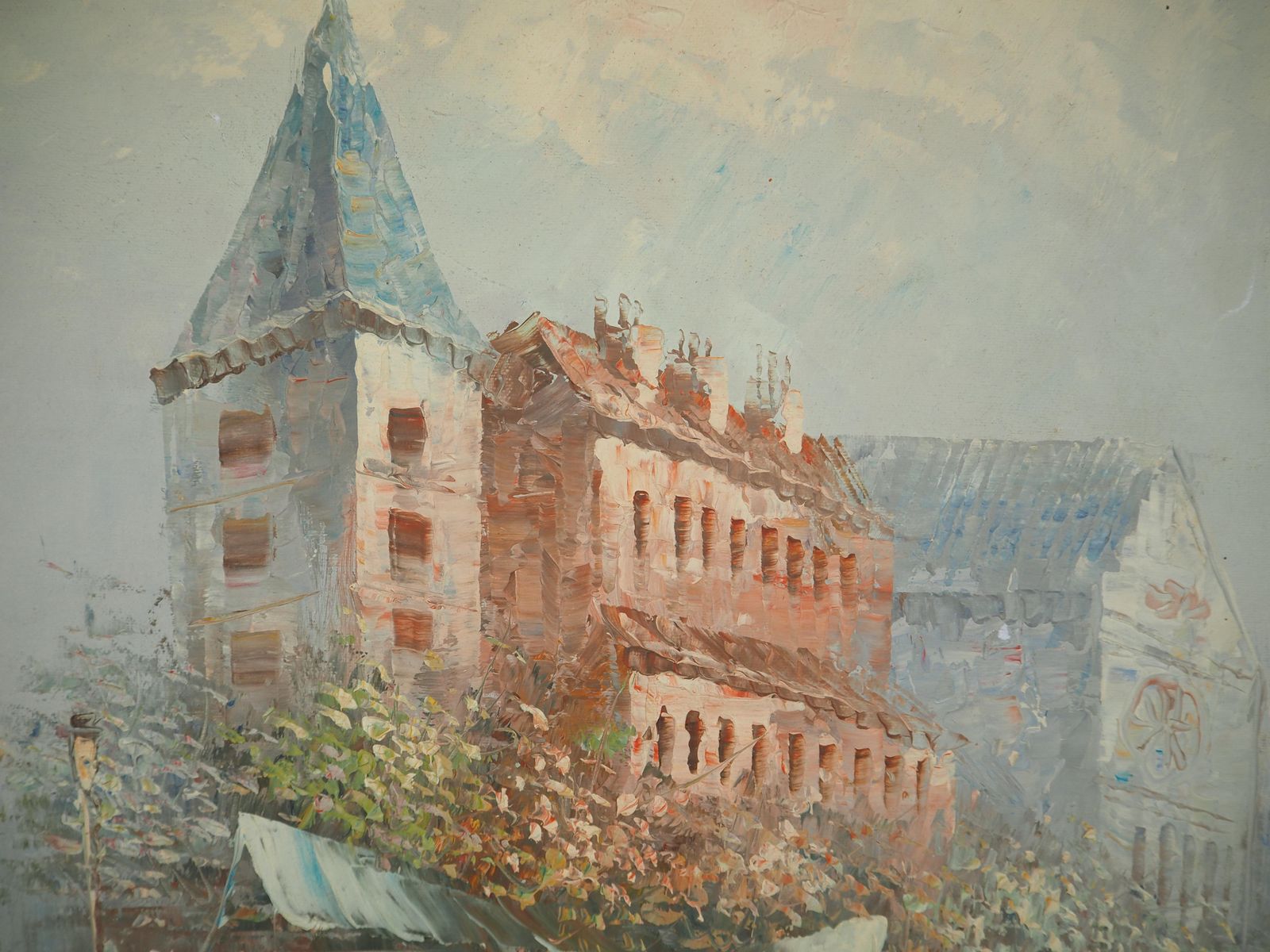 Afternoon In The City   Oil On Canvas With Frame photo buy