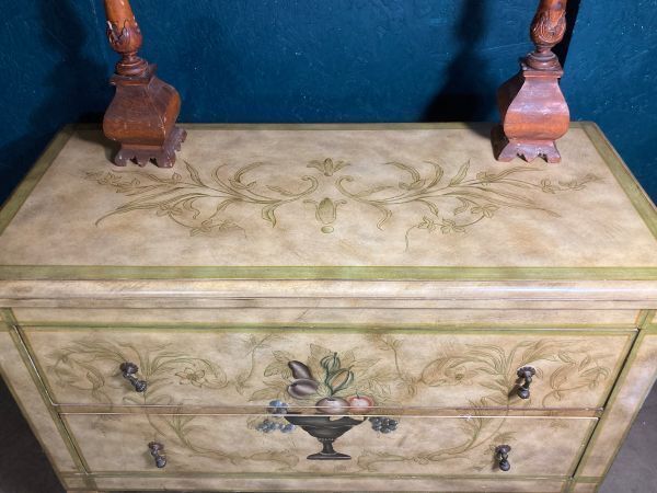 A Fine Highly Decorative Painted Chest Of Drawers photo for sale