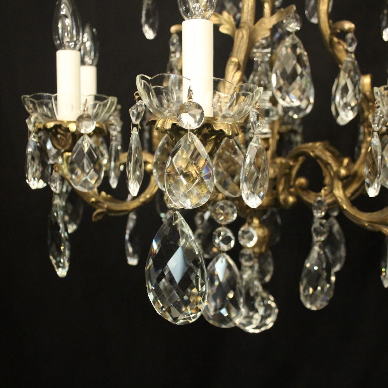 French Bronze 8 Light Antique Chandelier photo furniture