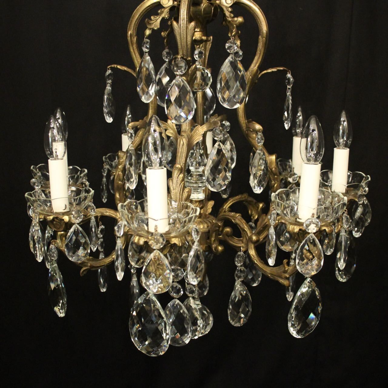 French Bronze 8 Light Antique Chandelier photo 4750.0