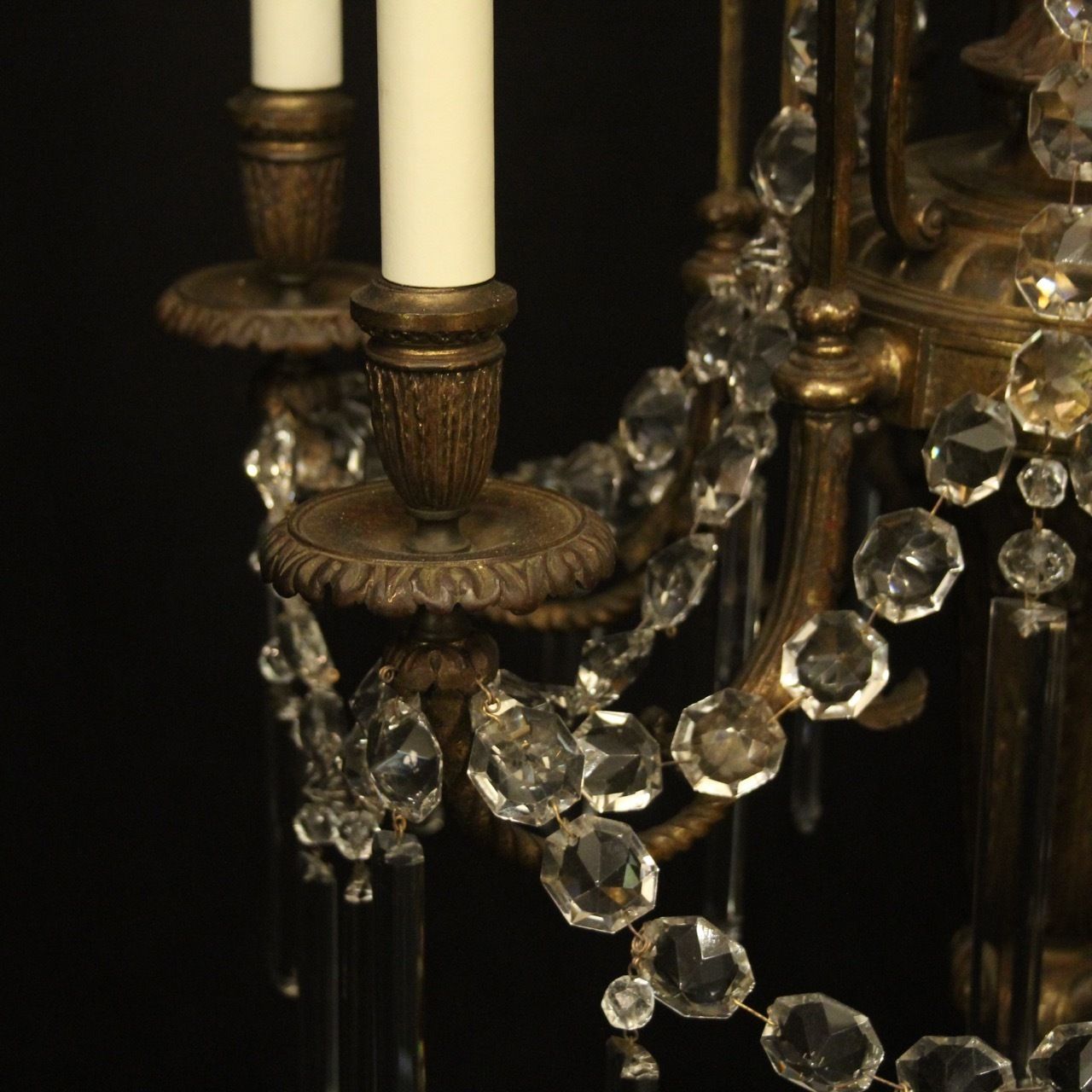 French Gilded Bronze 6 Light Antique Chandelier photo buy