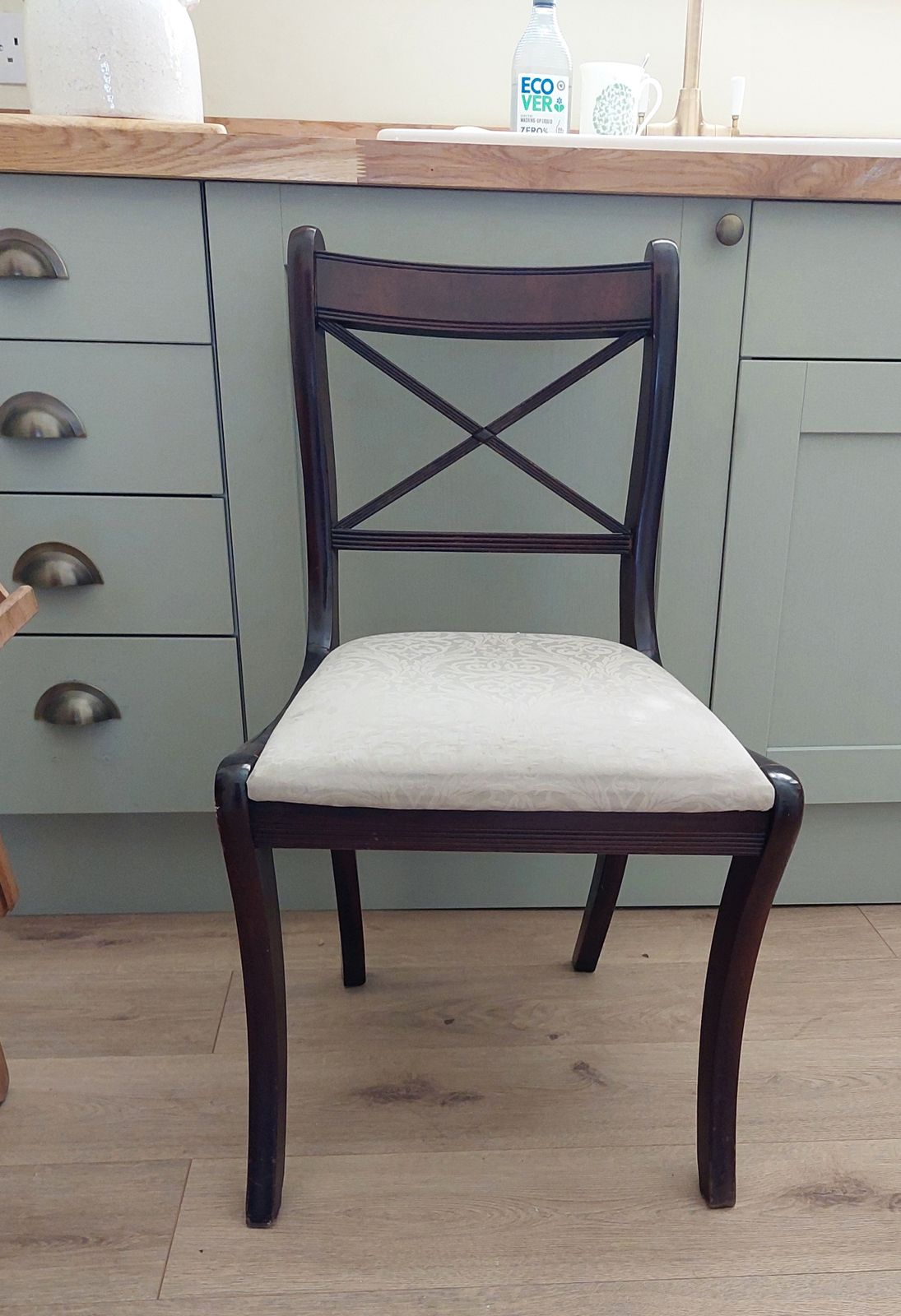 Mid Century Repro Geirge III Claw Foot Mahogany Extendable Dining Table And Four Chairs photo Furniture