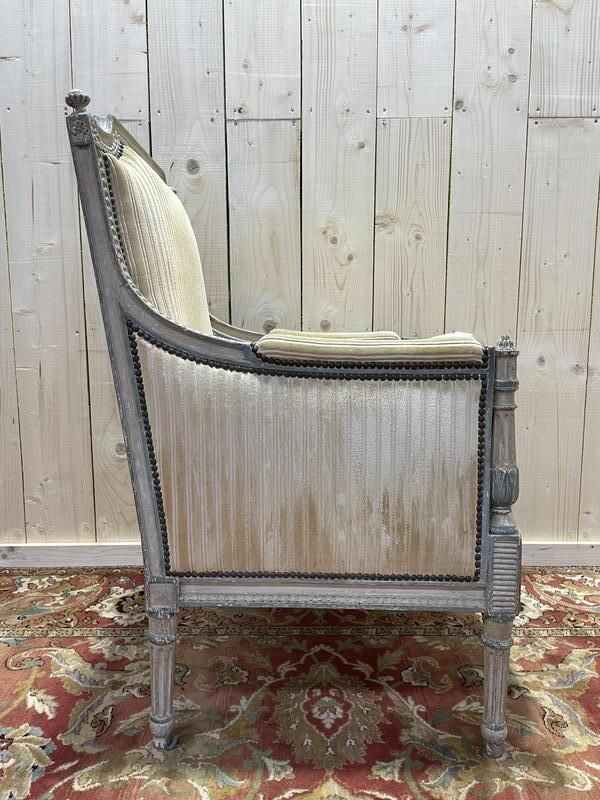 Fauteuil   Bergère De Style Louis XVI Avec Signature photo buy