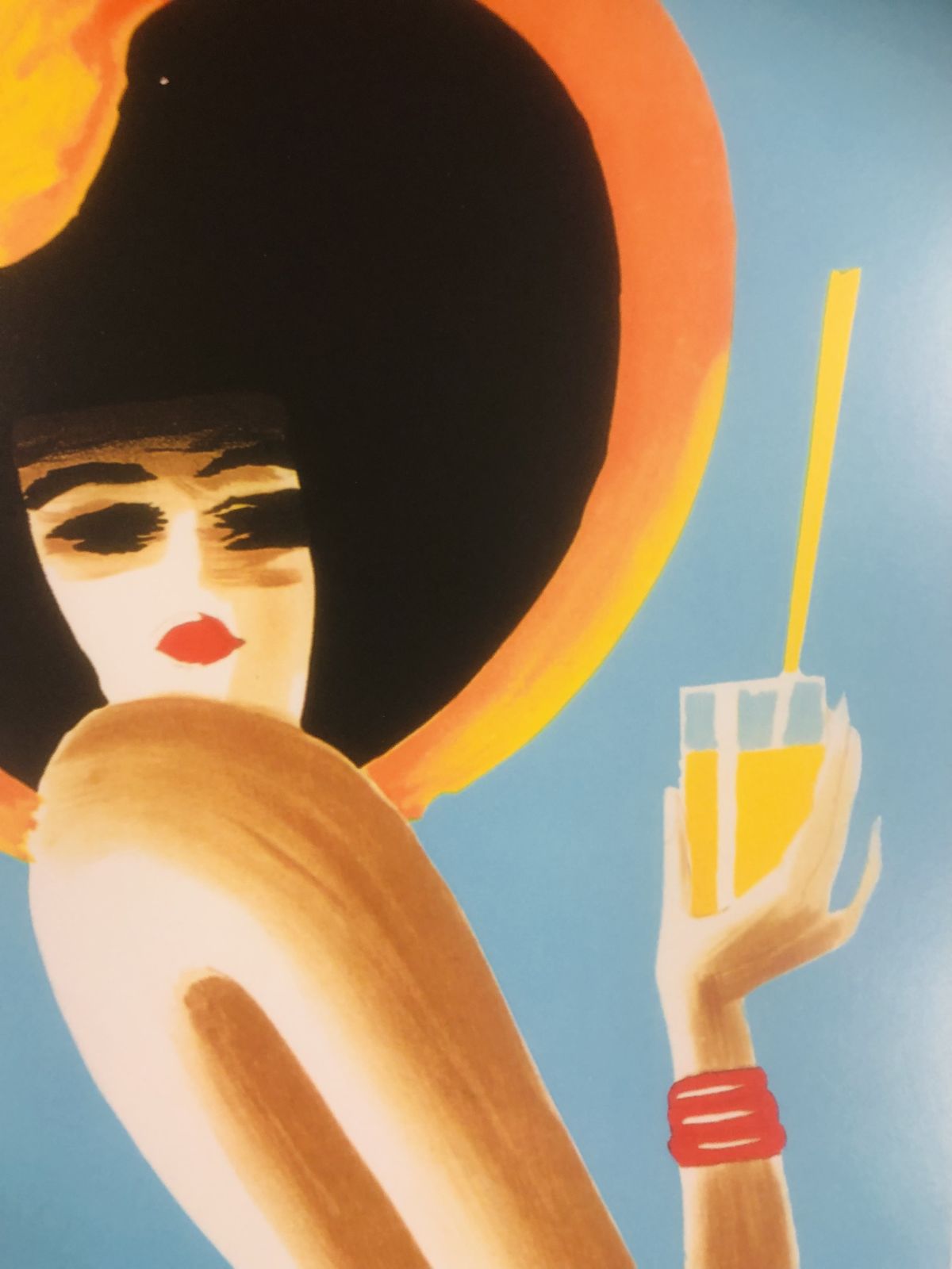 photo for sale Bernard Villemot, C.A. 1980s   Orangina Light   Original Vintage Poster Cm 60 X 40