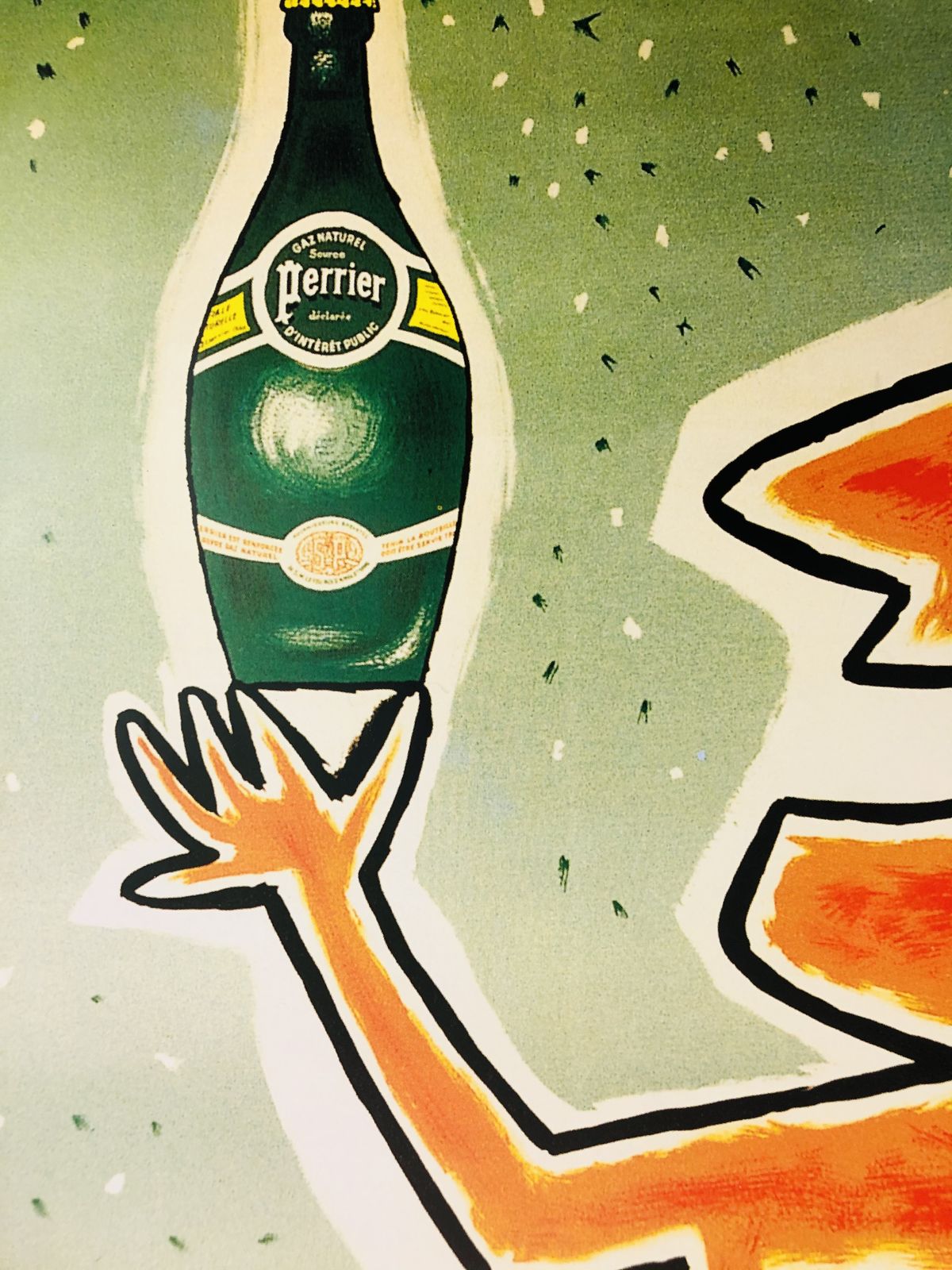 Raymond Savignac, C.A. 1995   Perrier   Original Vintage Poster Cm 60 X 45,5 photo furniture