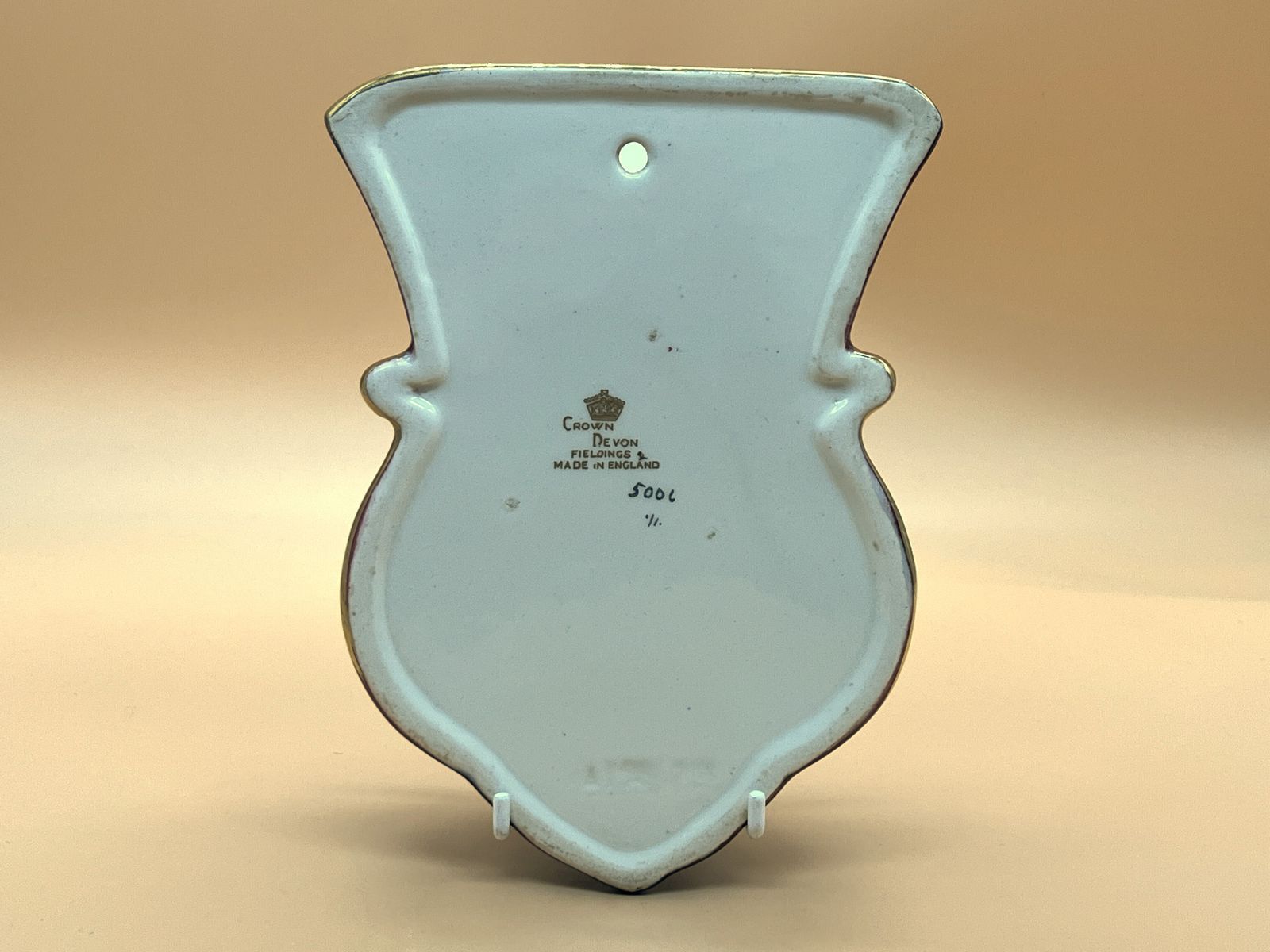 Vintage Crown Devon Fieldings Pottery Rouge Royale Lusterware Butterfly Wall Pocket / Vase. A158. 5006. photo vinterior