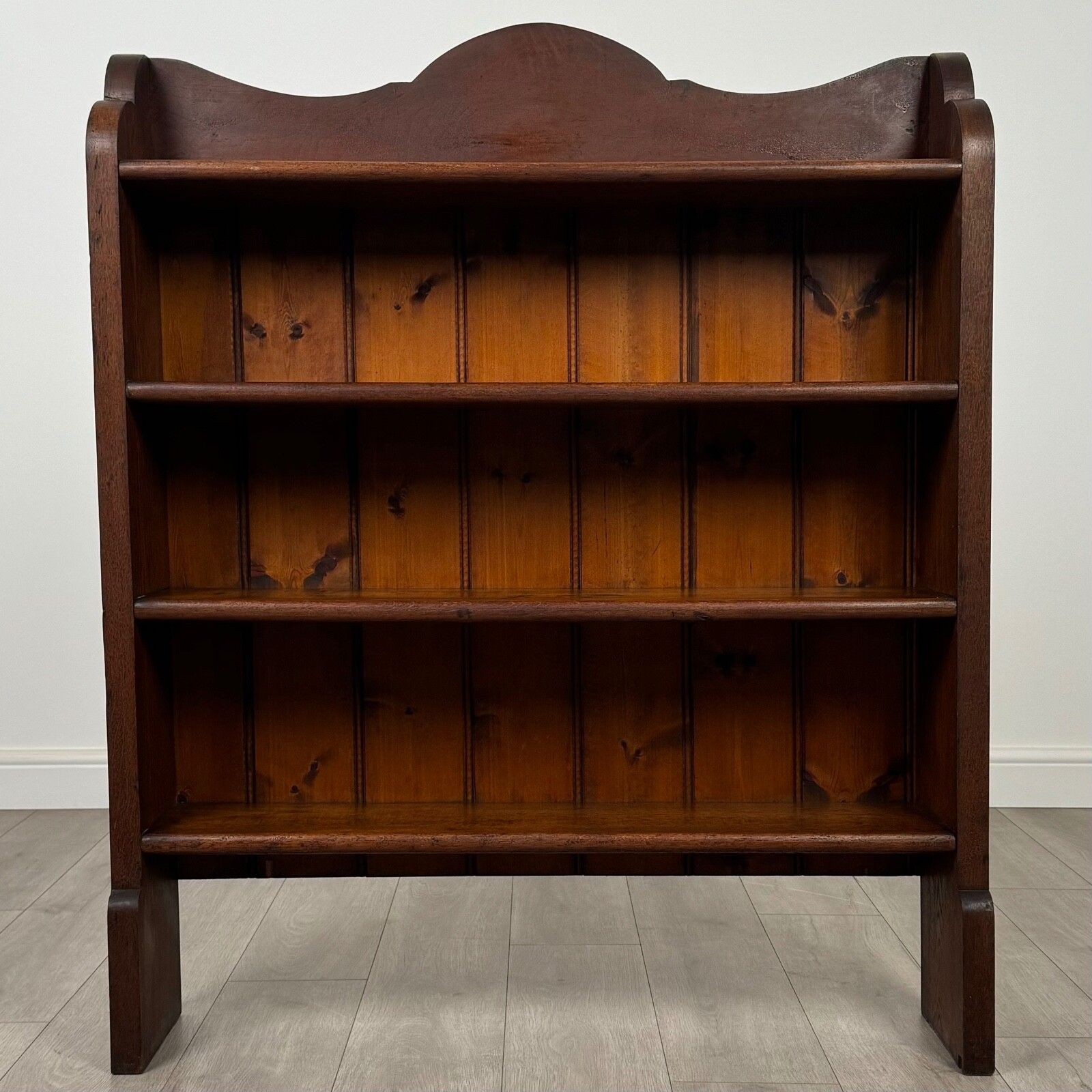 Antique 20th Century Open Bookcase In Oak
