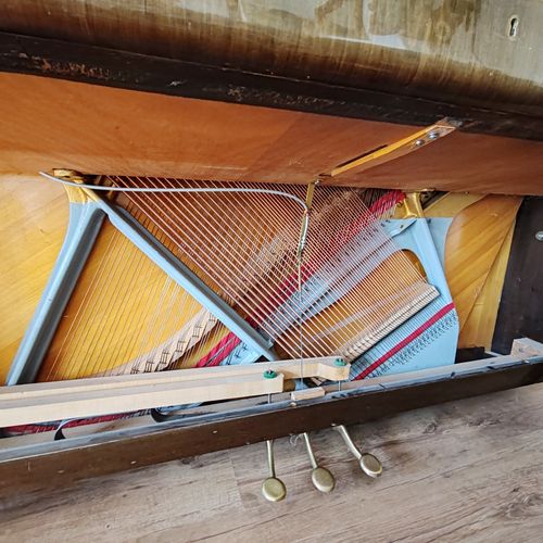 Rare 1957 Sauter Acoustic Piano – Mid Century Walnut & Maple, German Design photo vintage