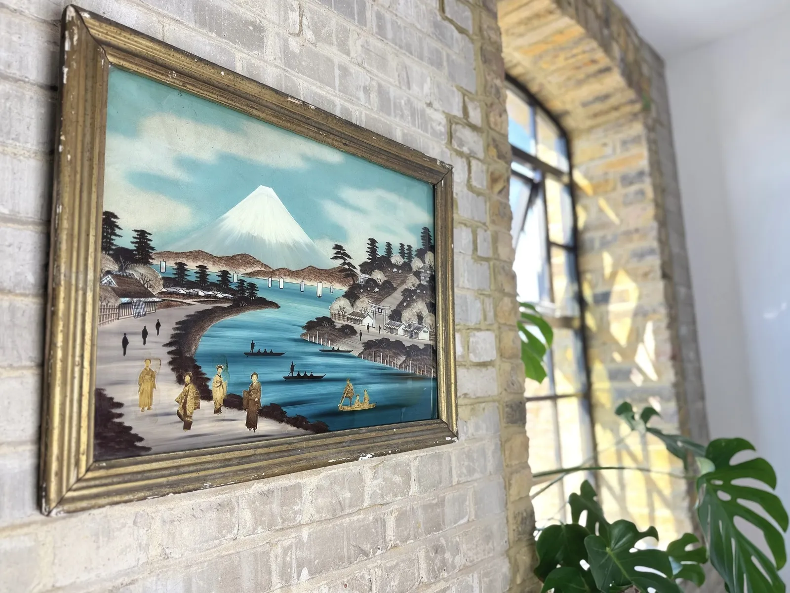 Early 20th Century Chinese Export Glass Paintings In Original Frames photo buy