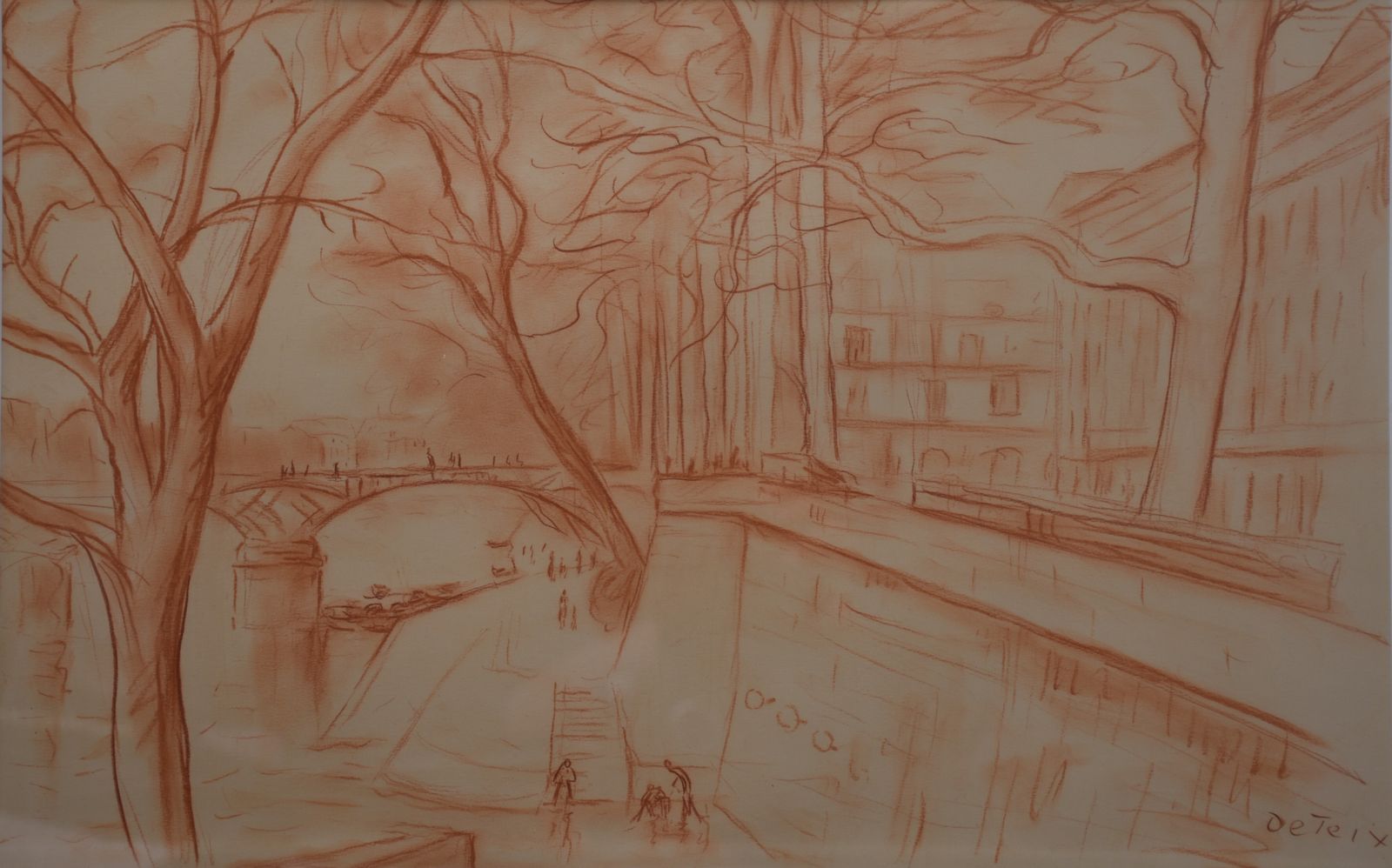 Adolphe Deteix, The Pont Des Arts Seen From The Rive Droite (Circa 1920)