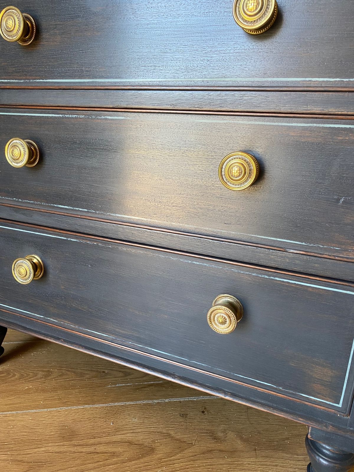 Petite Painted Mahogany Chest Of Drawers photo Furniture