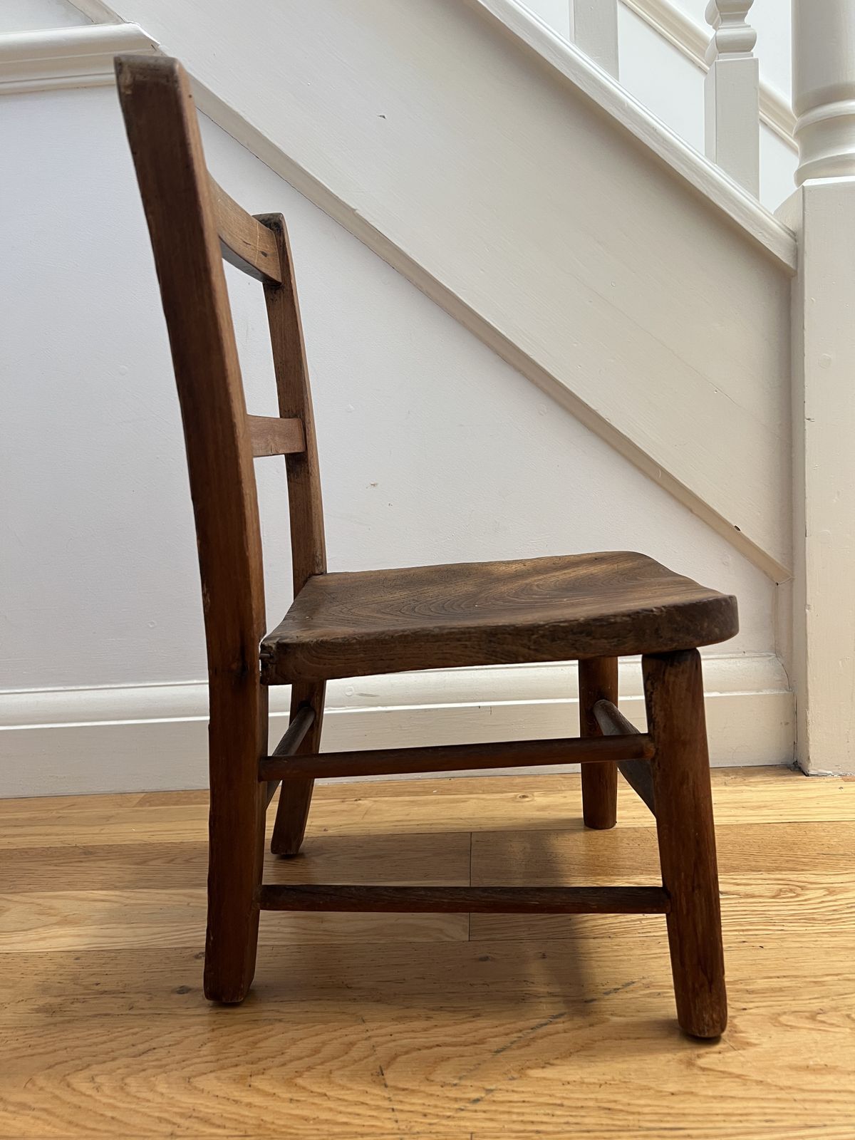 Vintage Solid Wooden Children's Chair   Mini Child's Chair photo for sale