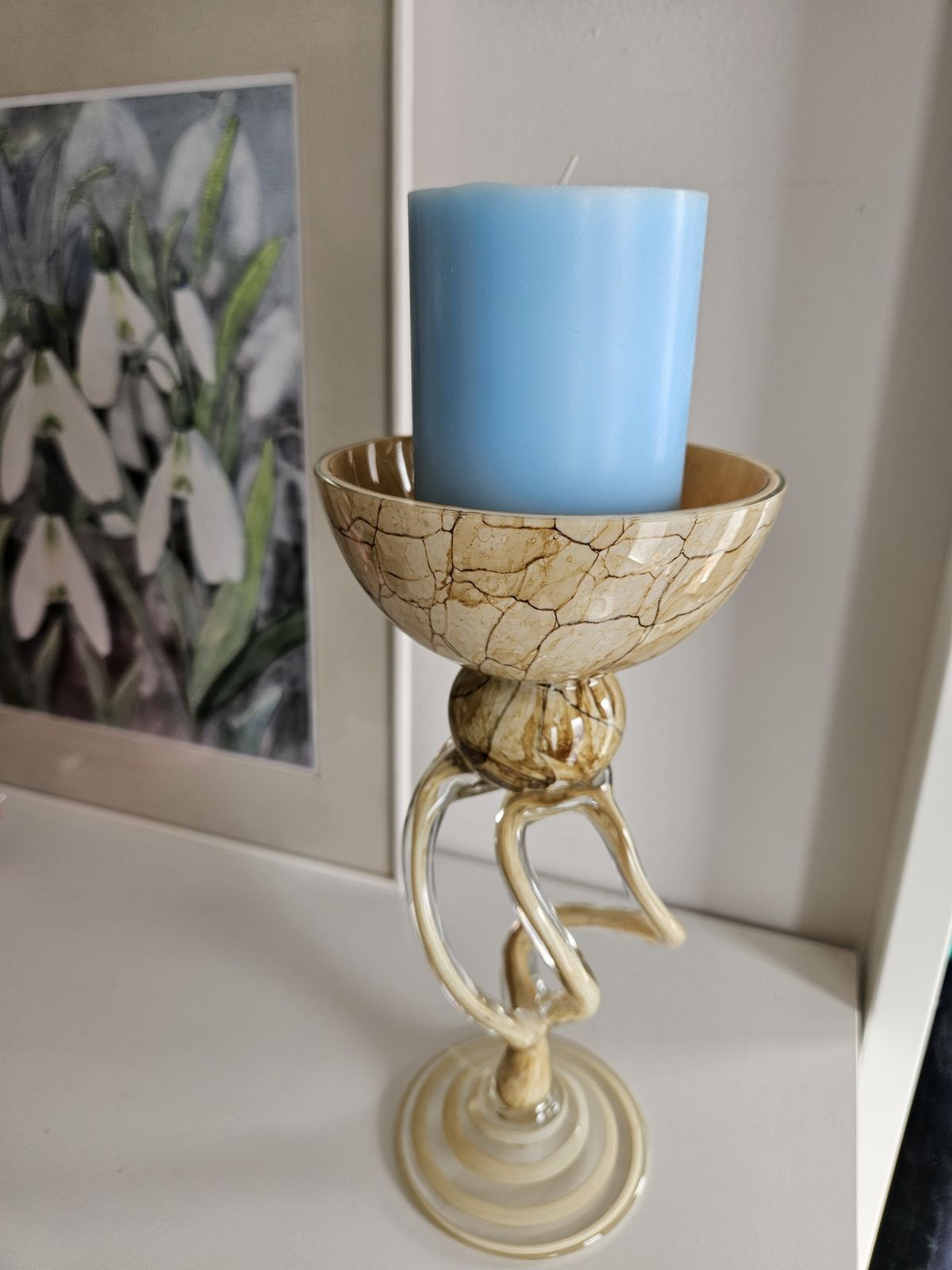 1960's Polish Glass Art 'Jellyfish' Candle Holder By Josefina Krosno photo furniture