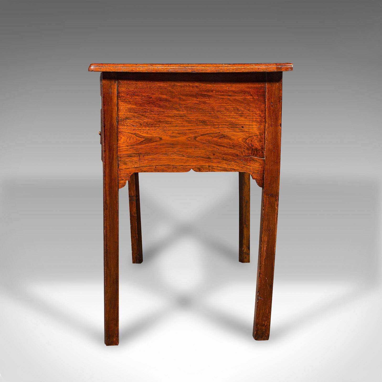 Antique Lowboy Table, Georgian, English, Burr Walnut, Oak, Hall, Side, C.1780 photo vinterior