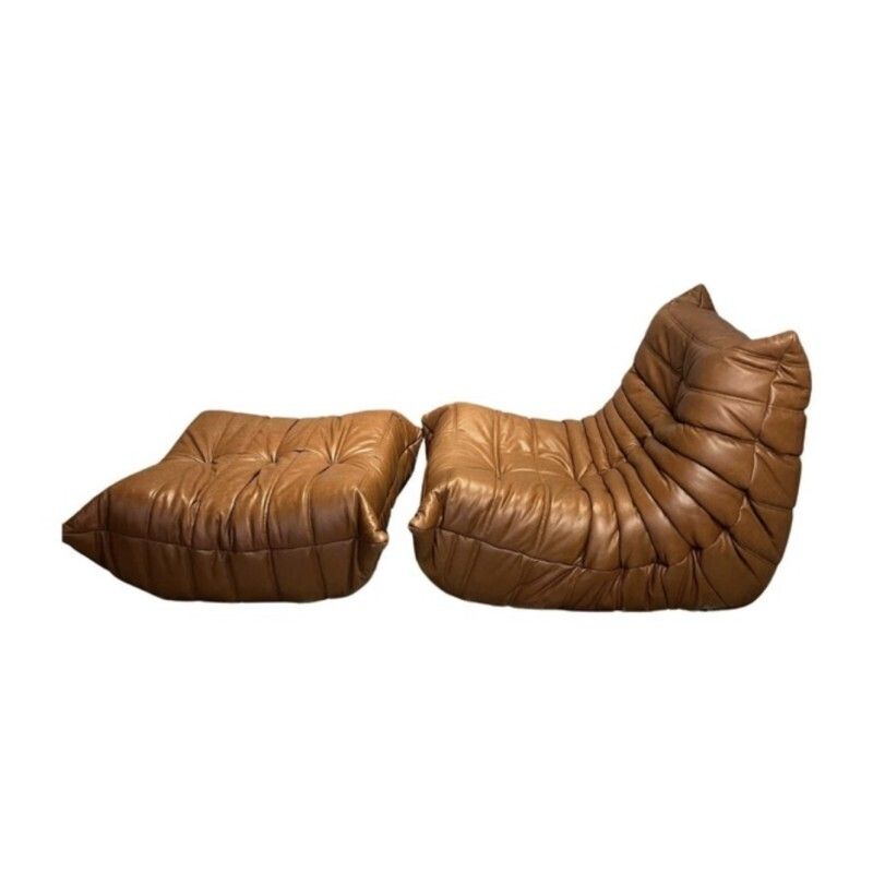 Reupholstered Vintage Togo Duo By Michel Ducaroy