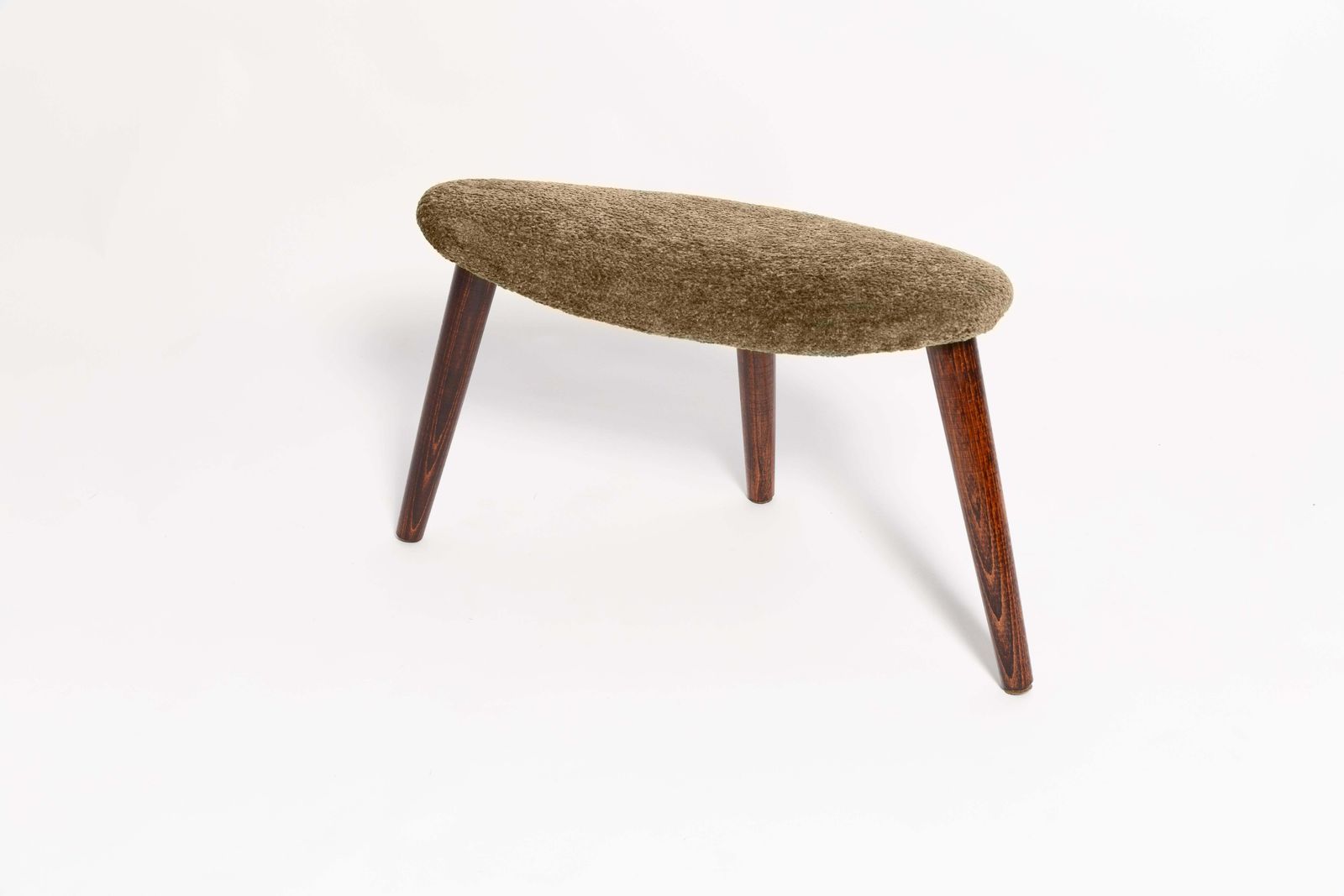 Mini Heart Stool, Olive Green Velvet, Dark Wood, Europe photo buy