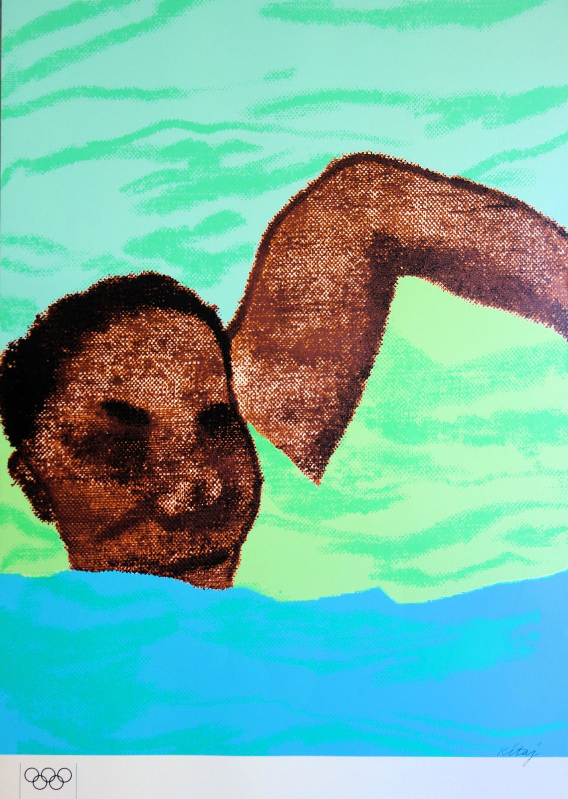 Ronald Brooks Kitajswimmer   Screenprint (Olympic Games Munich 1972)1972 photo for sale
