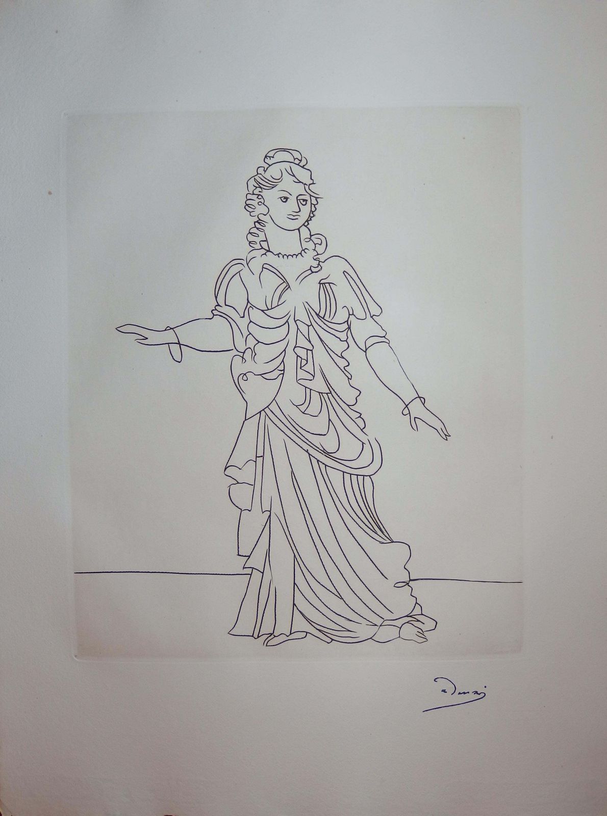 André Derainbeautiful Elegant Woman   Original Etching   19511951