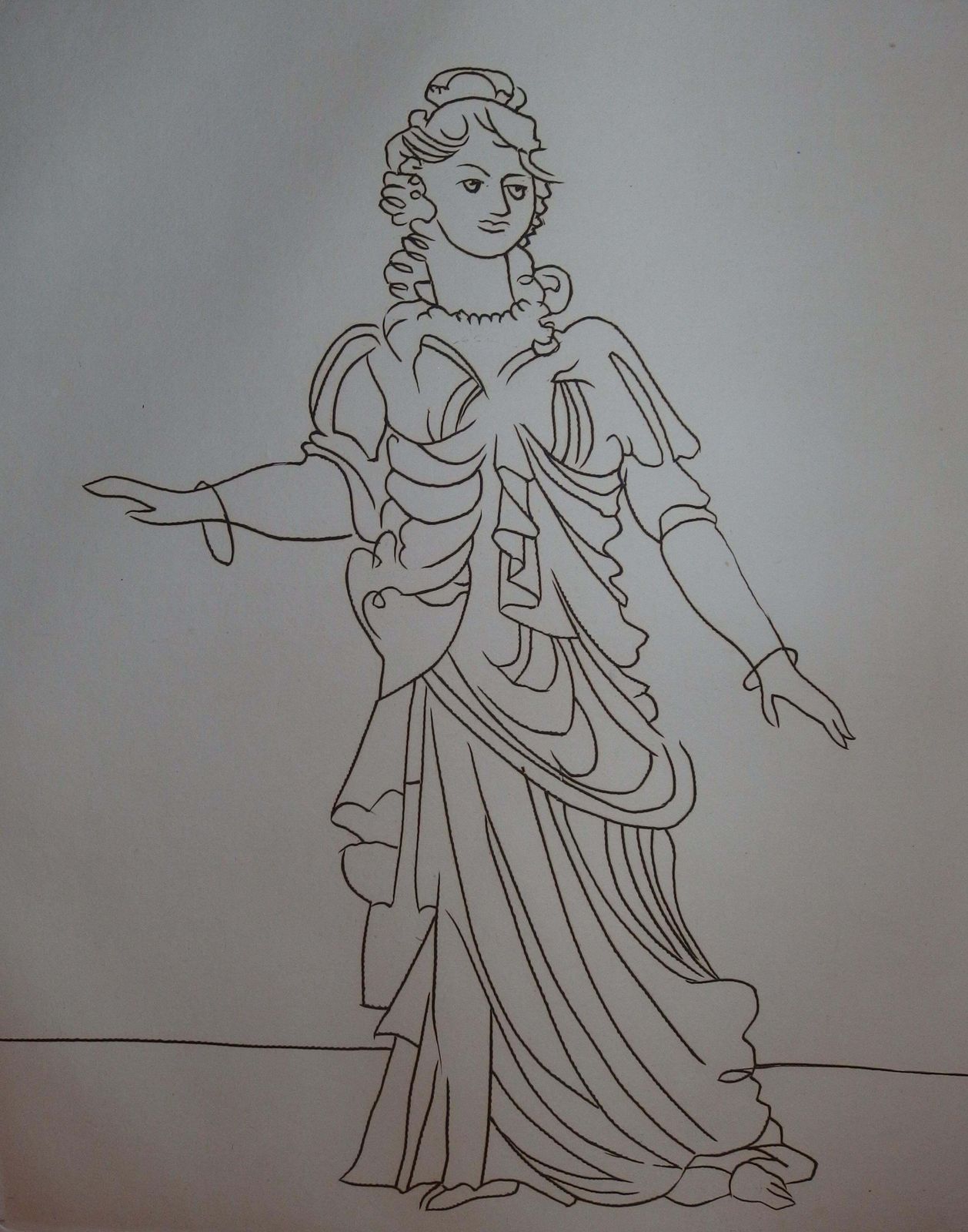 André Derainbeautiful Elegant Woman   Original Etching   19511951 photo for sale