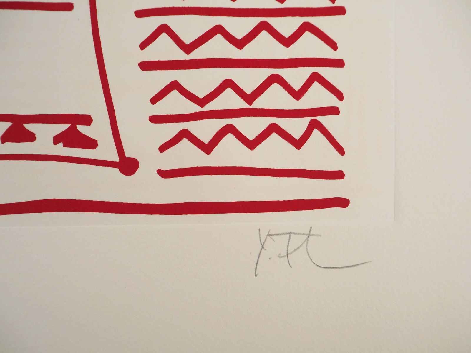 Yona Friedmanarchitect : Pictograms Of Genesis (Red)   Original Screenprint, Handsigned1975 photo furniture