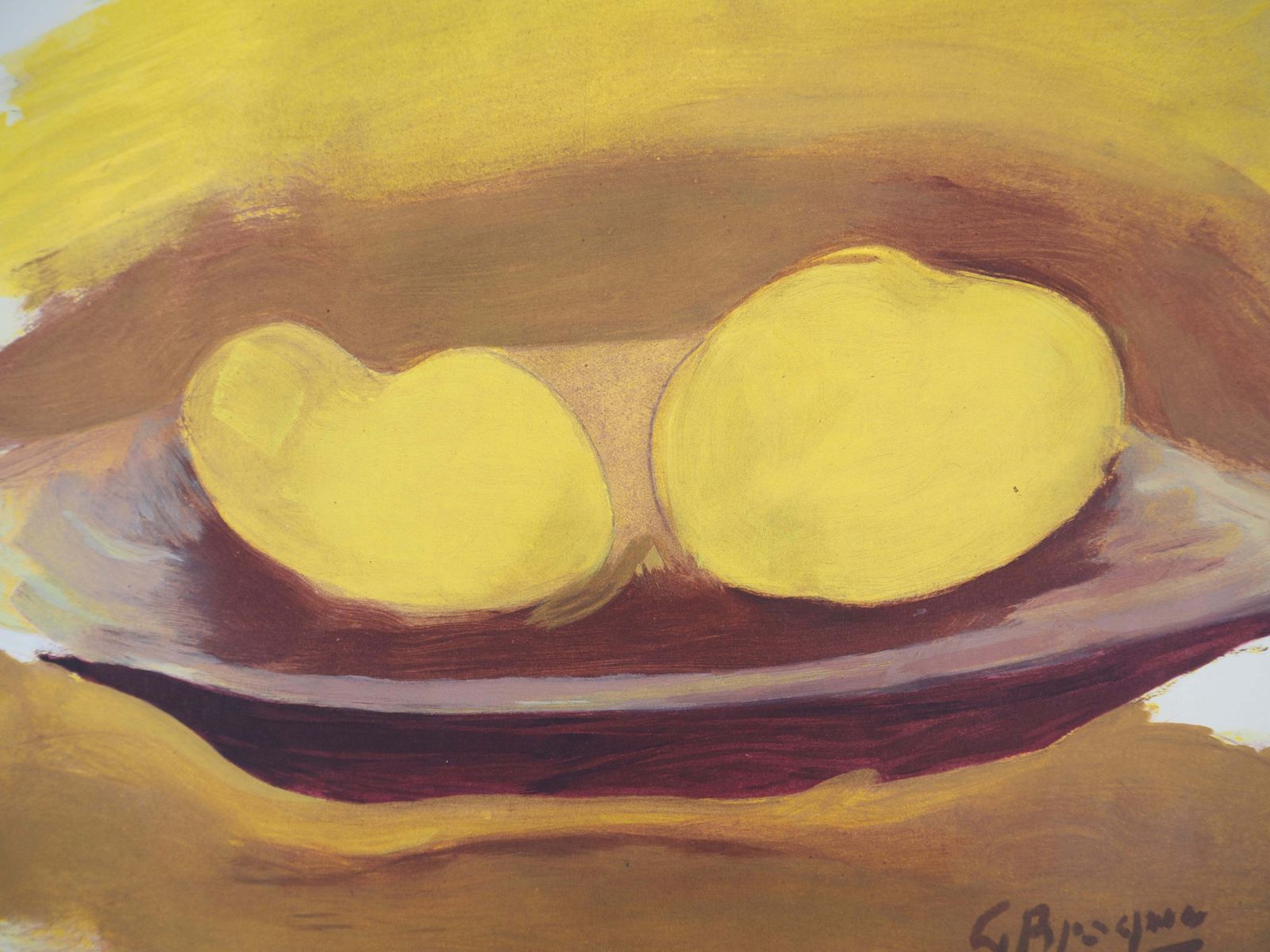 Georges Braquetribute To Cezanne : The Apples   Lithograph photo for sale