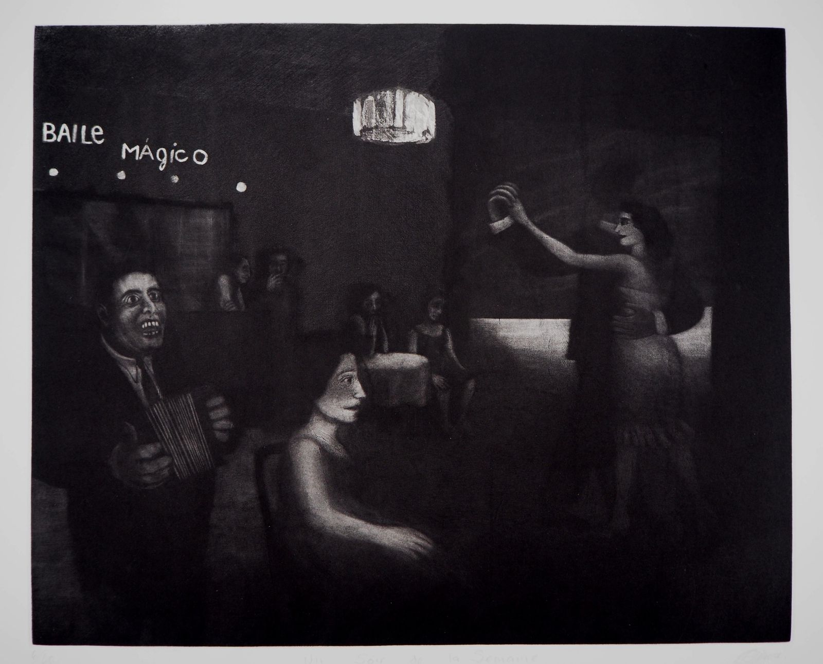 Richard Daviesone Night Of The Week   Original Handsigned Etching   Limited 60 Copies1984 photo for sale