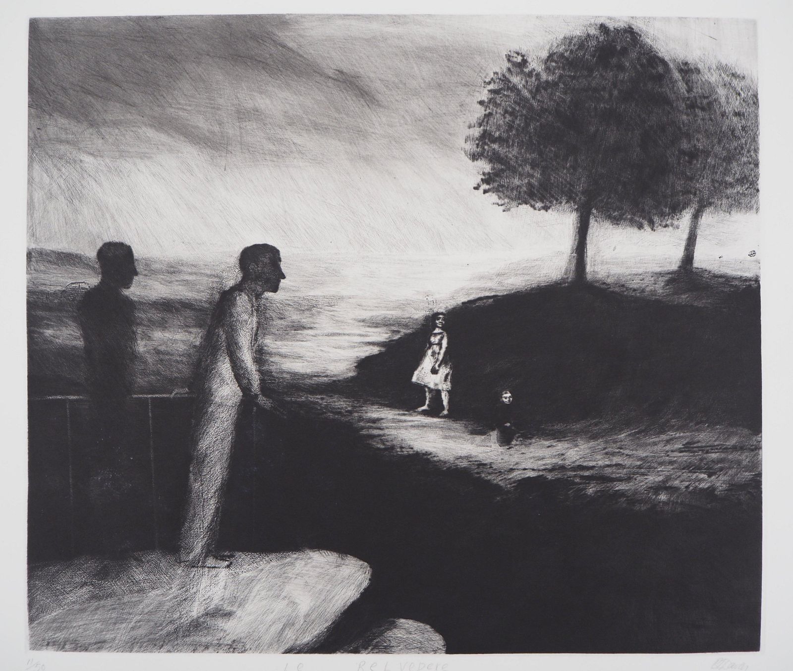 Richard Daviesthe Belvedere   Original Handsigned Etching   Limited 50 Copies1983 photo for sale