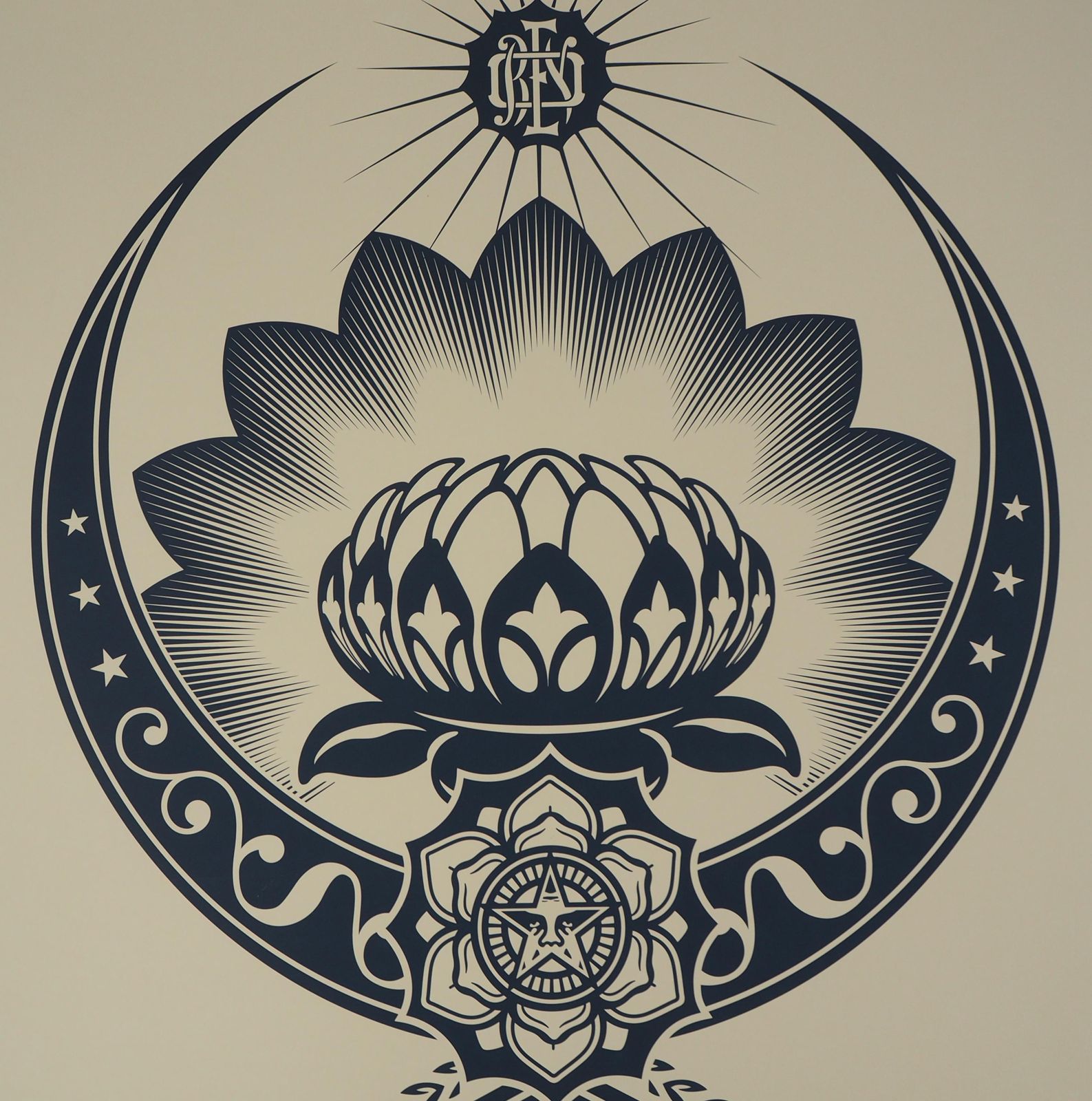 Shepard Faireyharmony : The Lotus Flower   Tall Original Screenprint Signed & Numbered /89 photo vintage