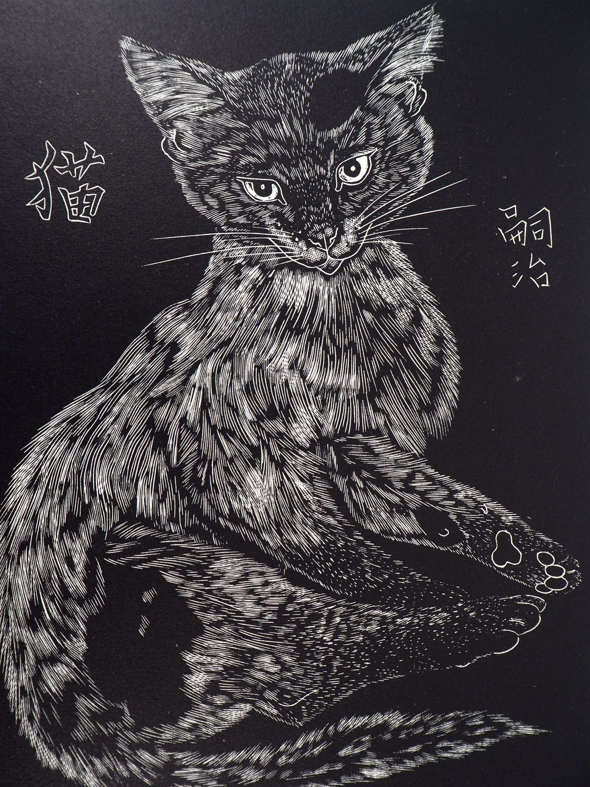 Léonard Tsuguharu Foujitacat   Original Woodcut, Handsigned And Numbered /160   Buisson #27 031927 photo vinterior