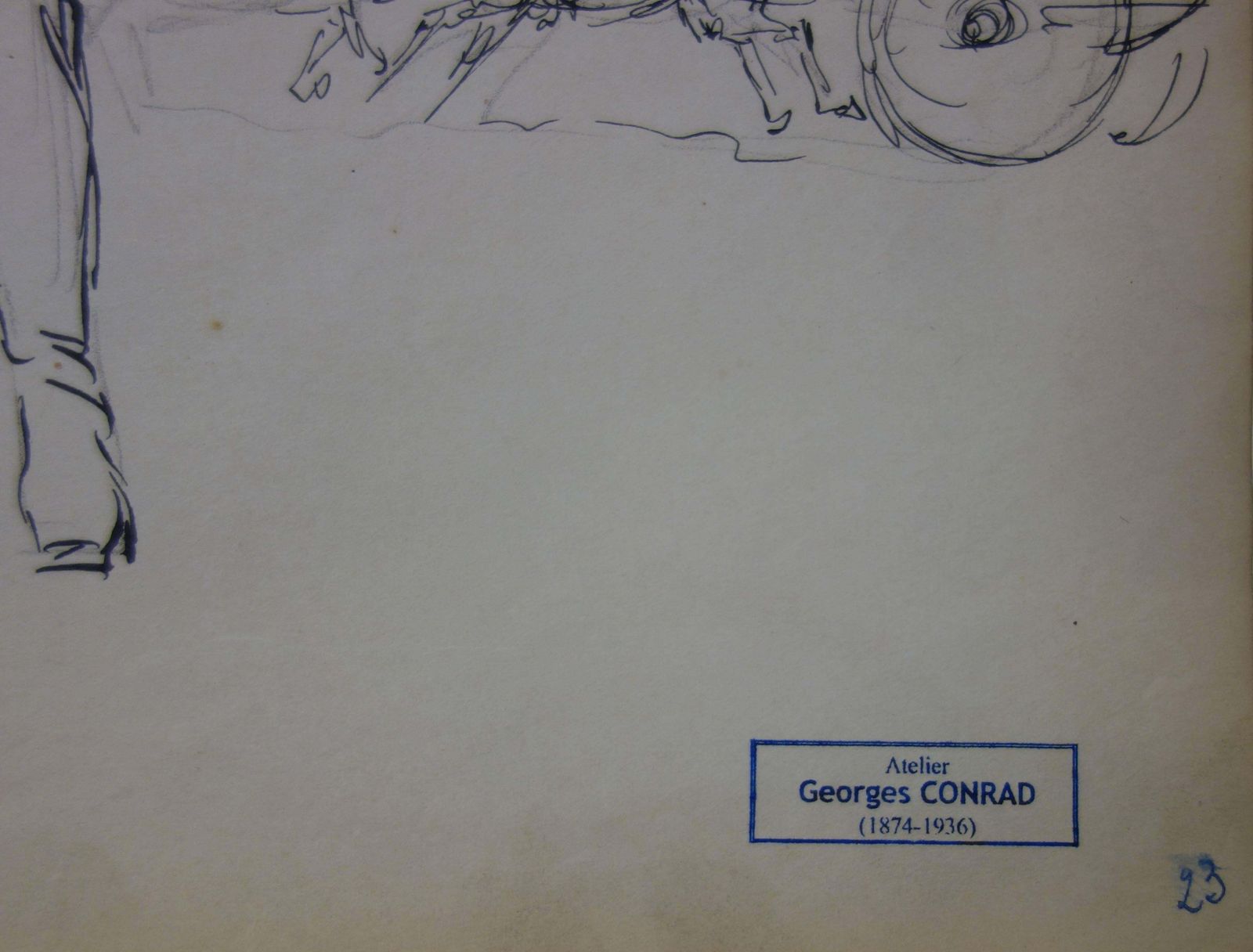 Georges Conradnineteenth Century Coachman   Ink Drawing   1916 photo furniture