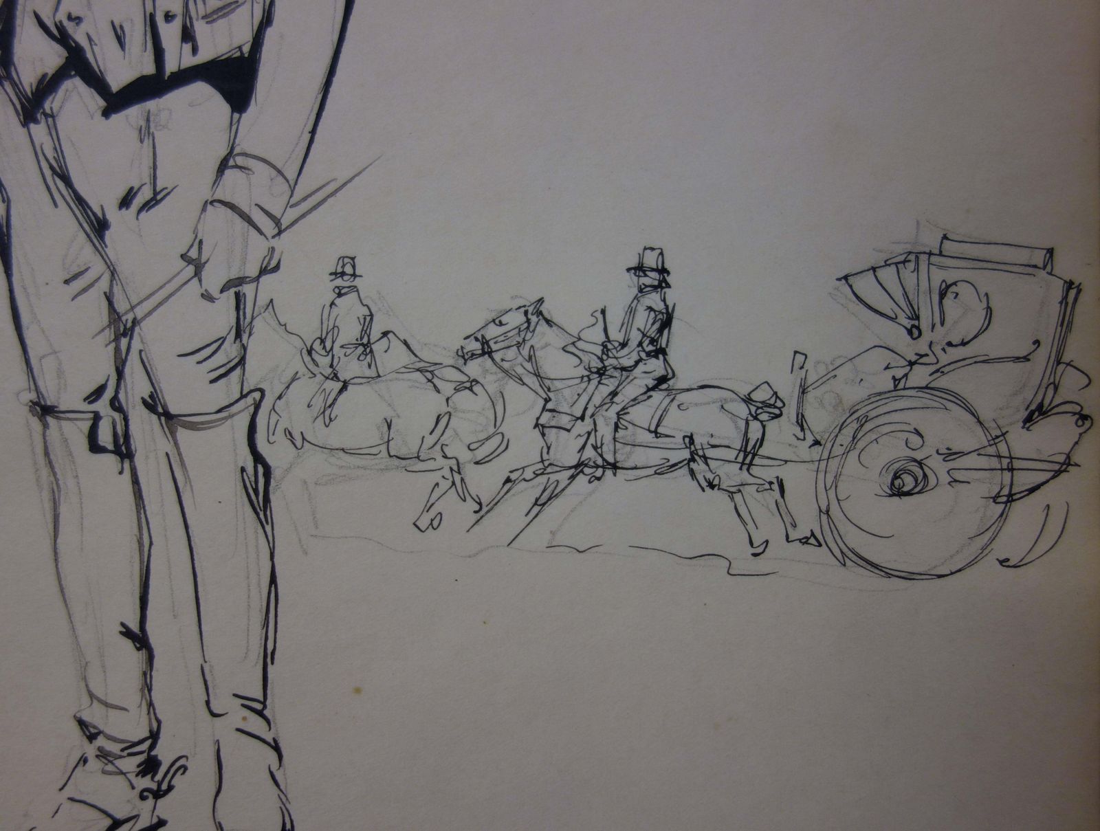 Georges Conradnineteenth Century Coachman   Ink Drawing   1916 photo 341.0