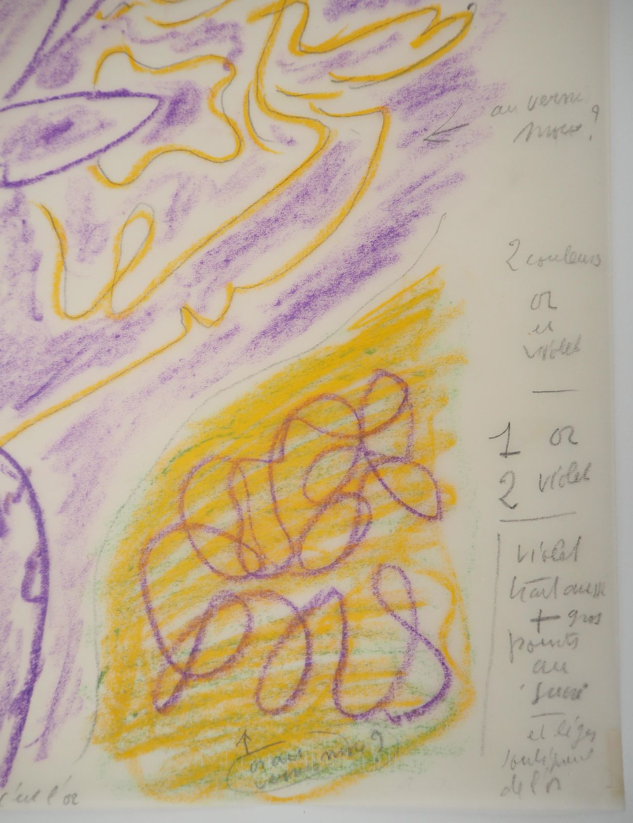 André Massonsurrealistic Flower   Original Colour Pencil Drawing photo vinterior