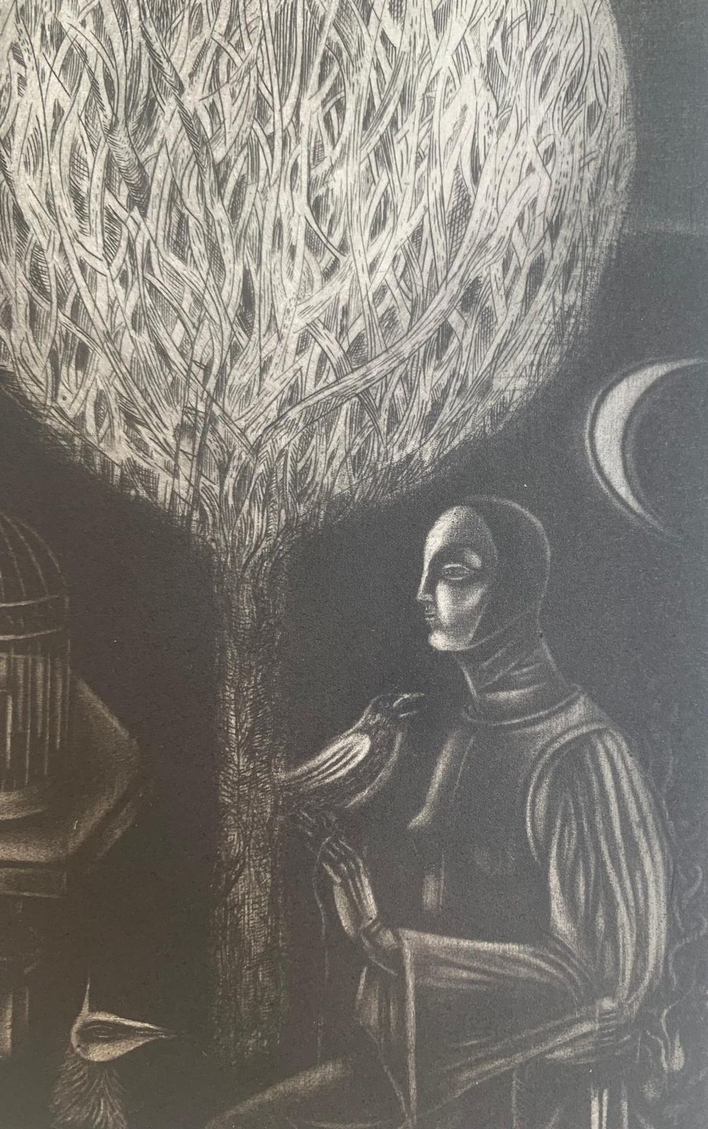 Ewa Kutylaka Concert. Mezzotint Print, Limited Edition, Monochromatic, Polish Artist 2010 photo 299.0