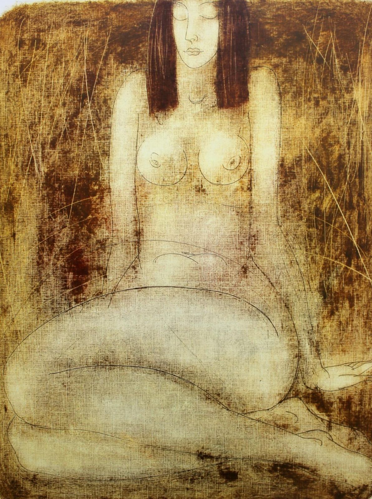 Siergiej Timochownude   Xxi Century, Figurative Monotype Print, Monochromatic2005