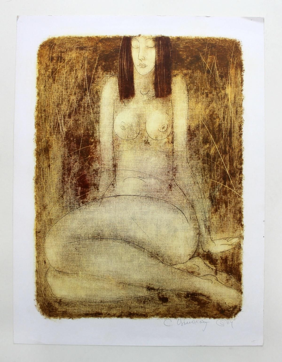 Siergiej Timochownude   Xxi Century, Figurative Monotype Print, Monochromatic2005 photo furniture