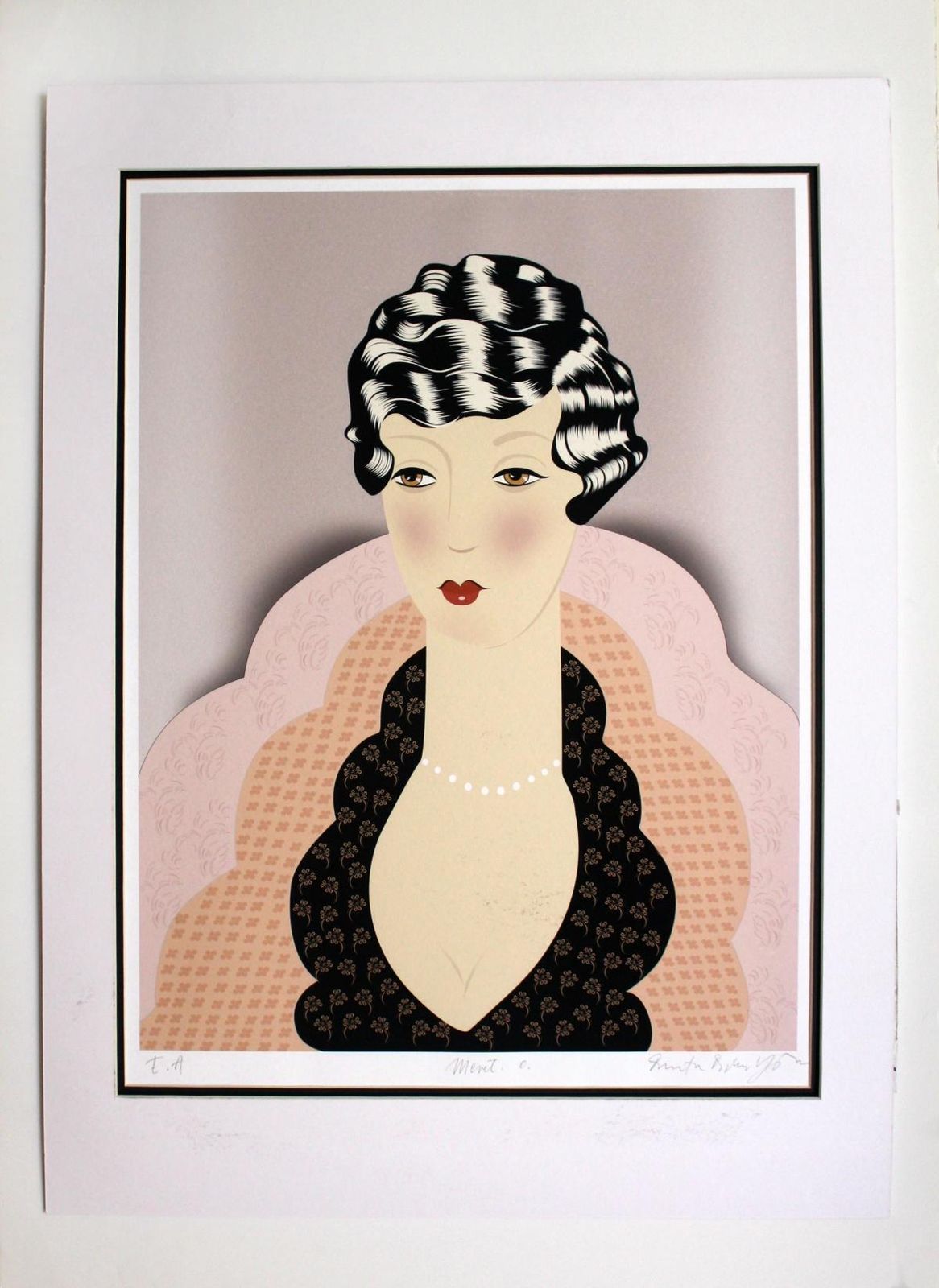Danuta Dąbrowska Siemaszkiewiczmeret   Xxi Century, Contemporary Figurative Print, Women, Fashion, Colourful2012 photo for sale