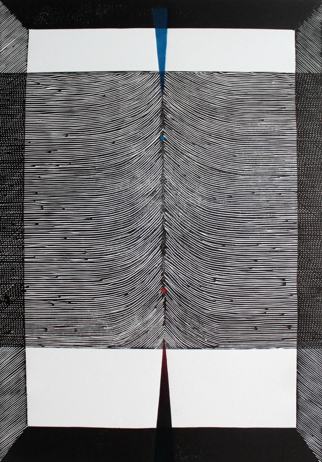 Ryszard Gieryszewskiasymmetric Composition. Woodcut & Linocut, Op Art, Abstract Print, Polish Art2008