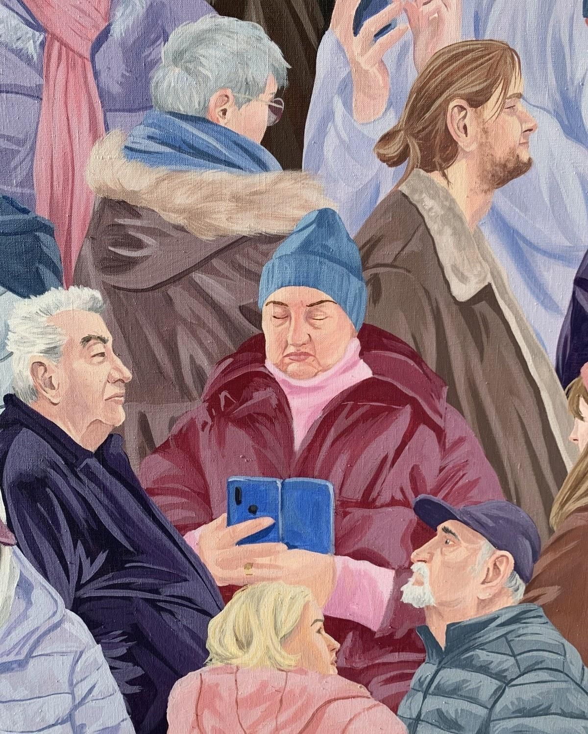 Anna Wardegadesert 9   Young Polish Artist, Social Commentary, Realistic Tempera Painting2023 photo for sale