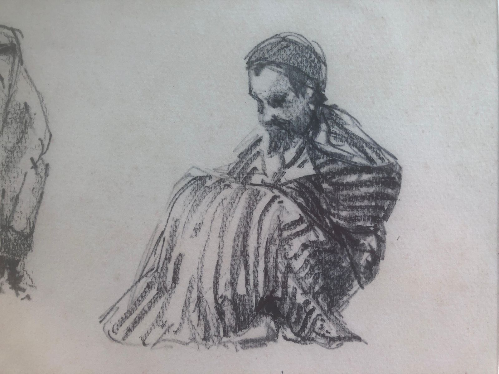 Josep Martinez Lozano  Arabs In Tetouan Morocco Drawing 1968 photo buy