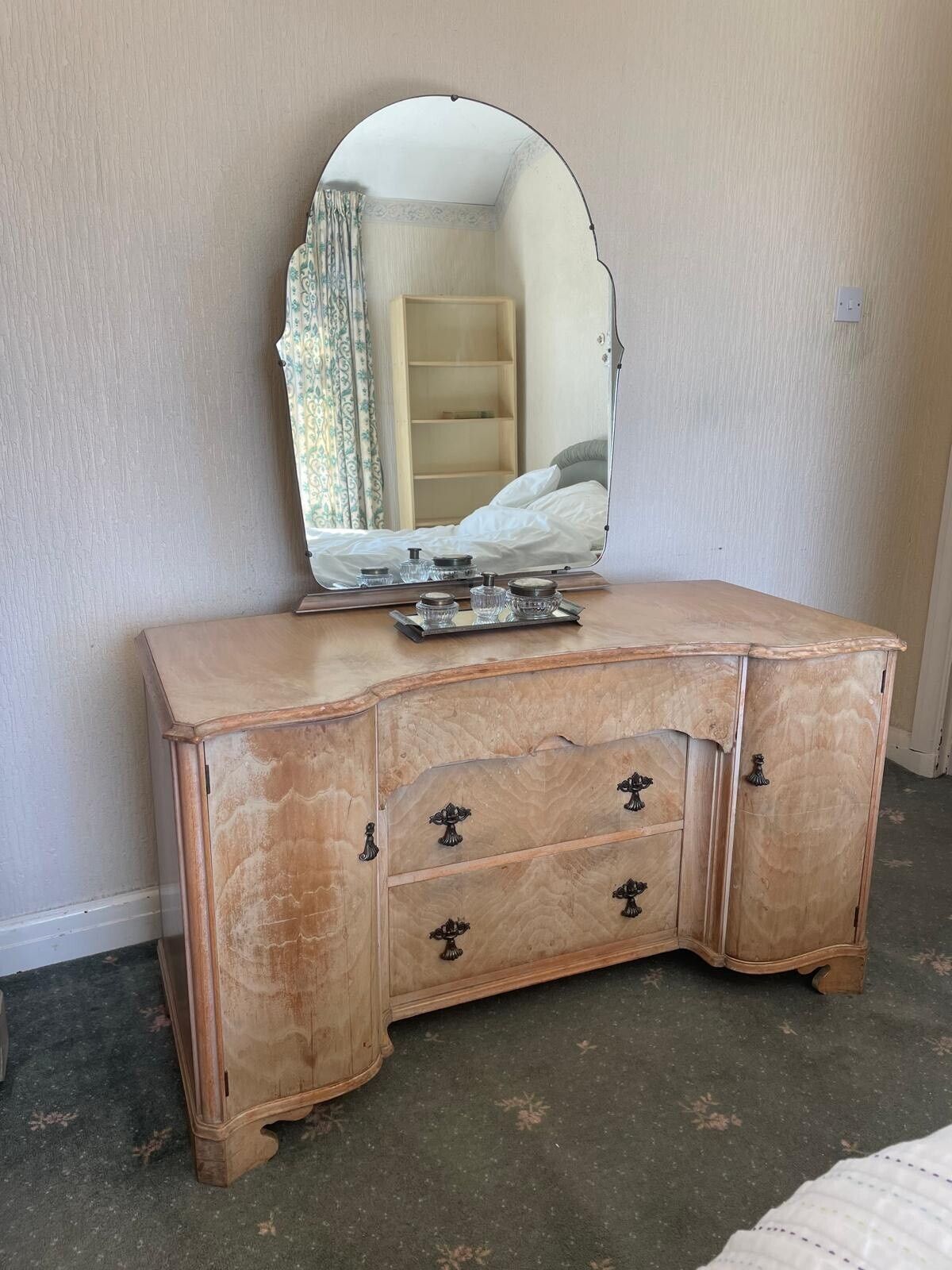 Vintage 3 Piece Bedroom Suite    Two Wardrobes And Dressing Table photo furniture